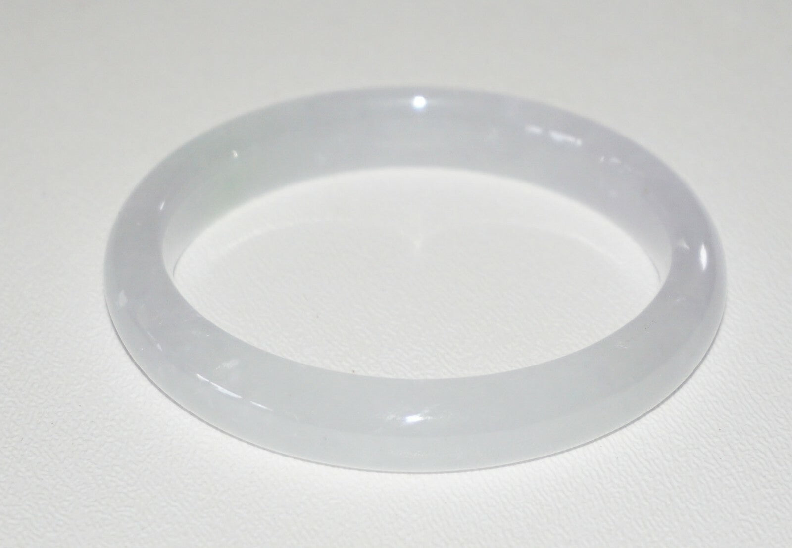 Vintage Chinese Semi Translucent White Jadeite Jade Bangle Bracelet  (NoN) B1