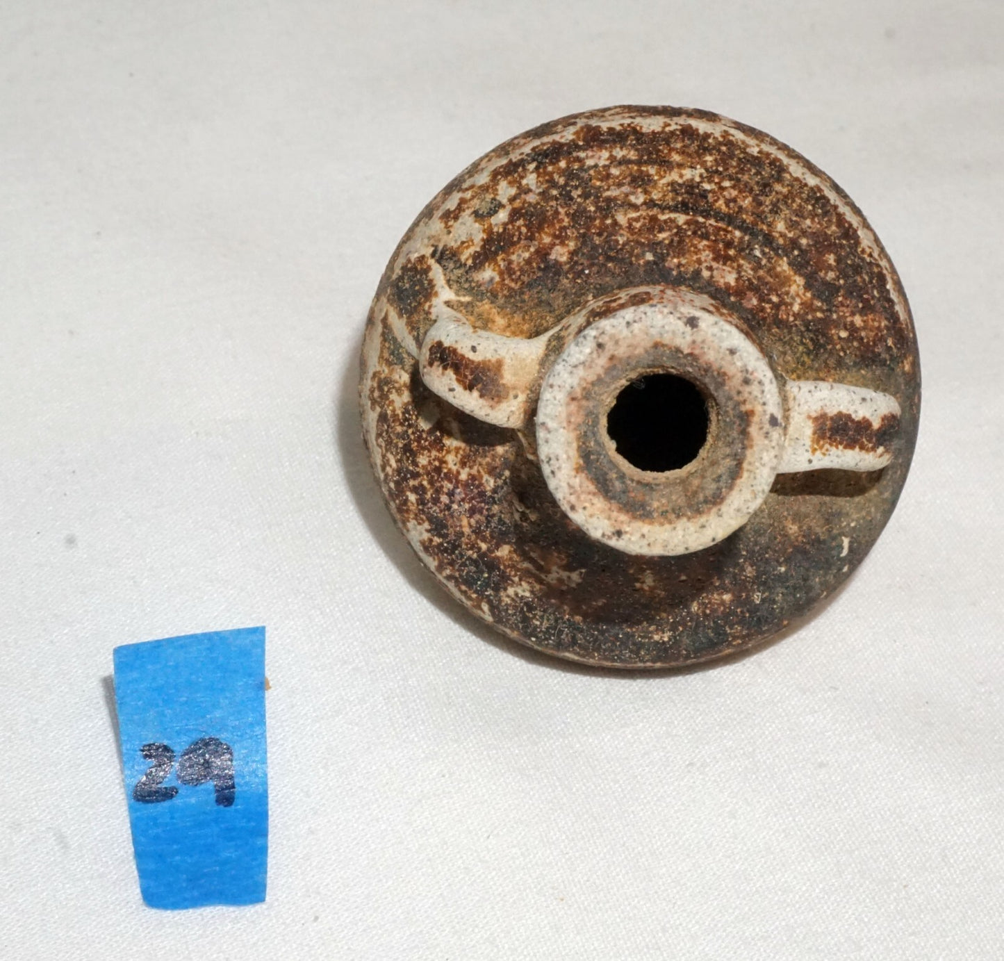 15C Thailand Sukhothai Sawankhalok Brown Glaze Jarlet w. applied Handles (JSt)29
