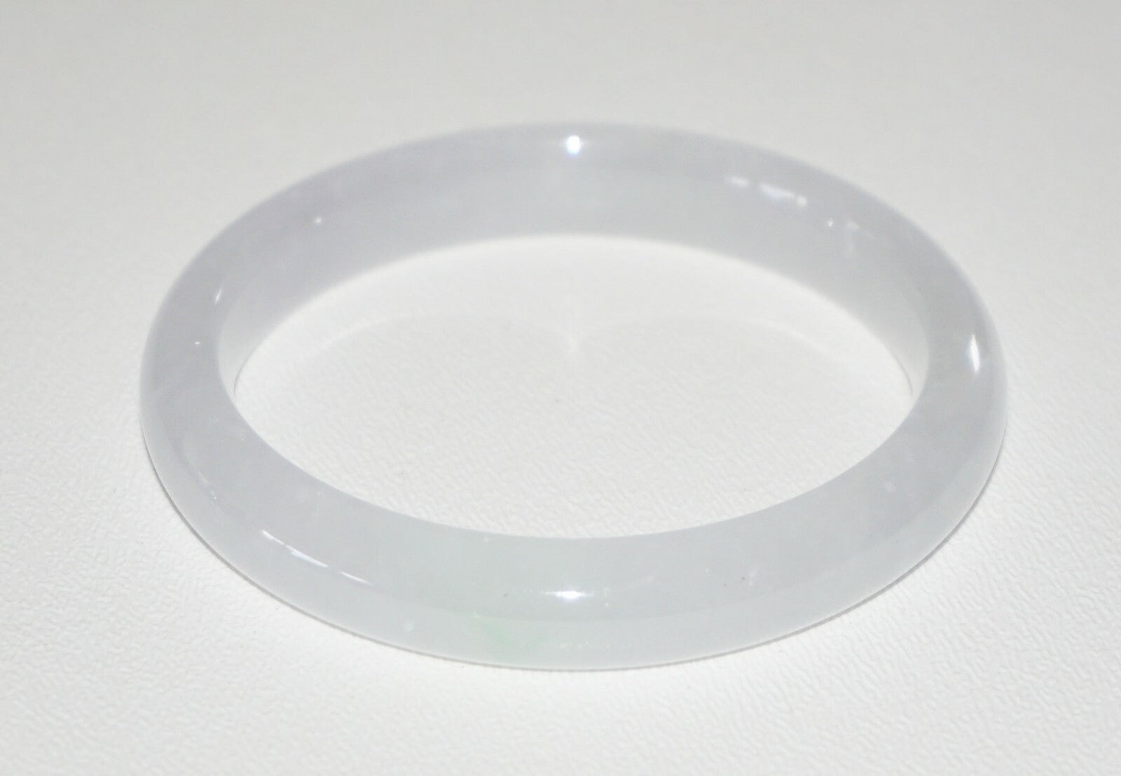 Vintage Chinese Semi Translucent White Jadeite Jade Bangle Bracelet  (NoN) B1