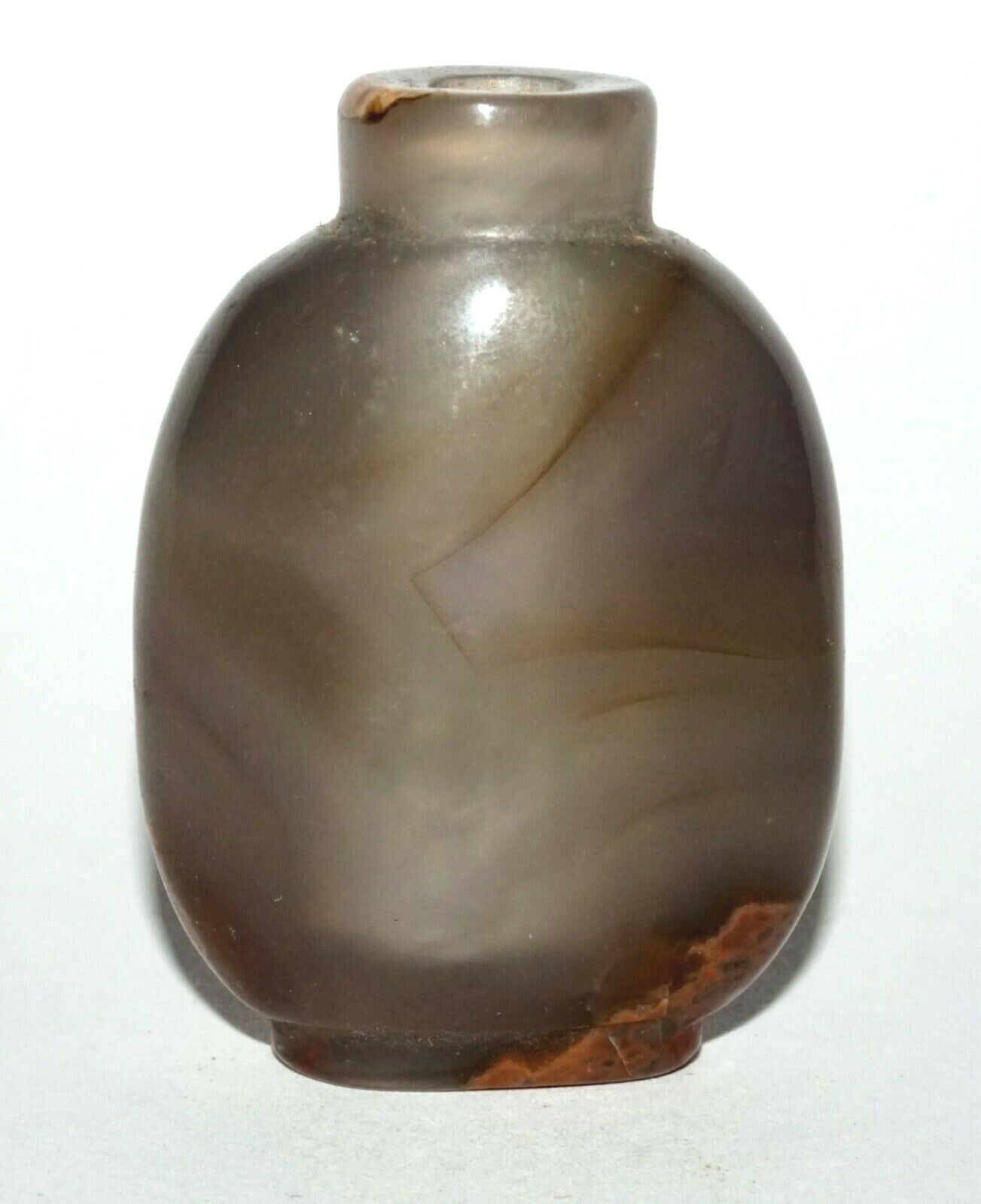 Vintage Chinese Semi Translucent Included Agate Snuff Bottle -  no top (LeS) G4