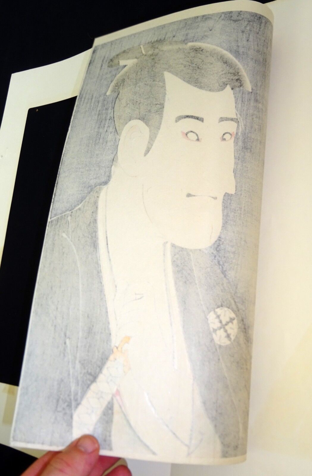 Japanese Woodblock Print Reproduction "Bando Zenji" after Tōshūsai Sharaku (Fur)