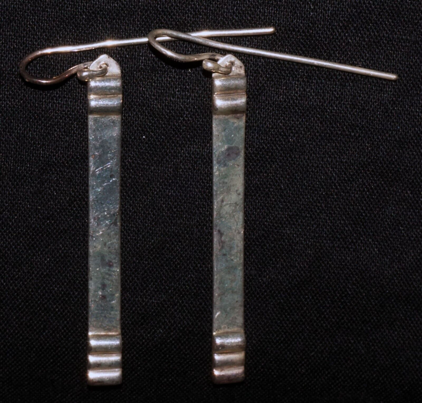 Vintage Hawaii Sterling Silver Hammered Earrings by Stephen Geritz (WoJ)