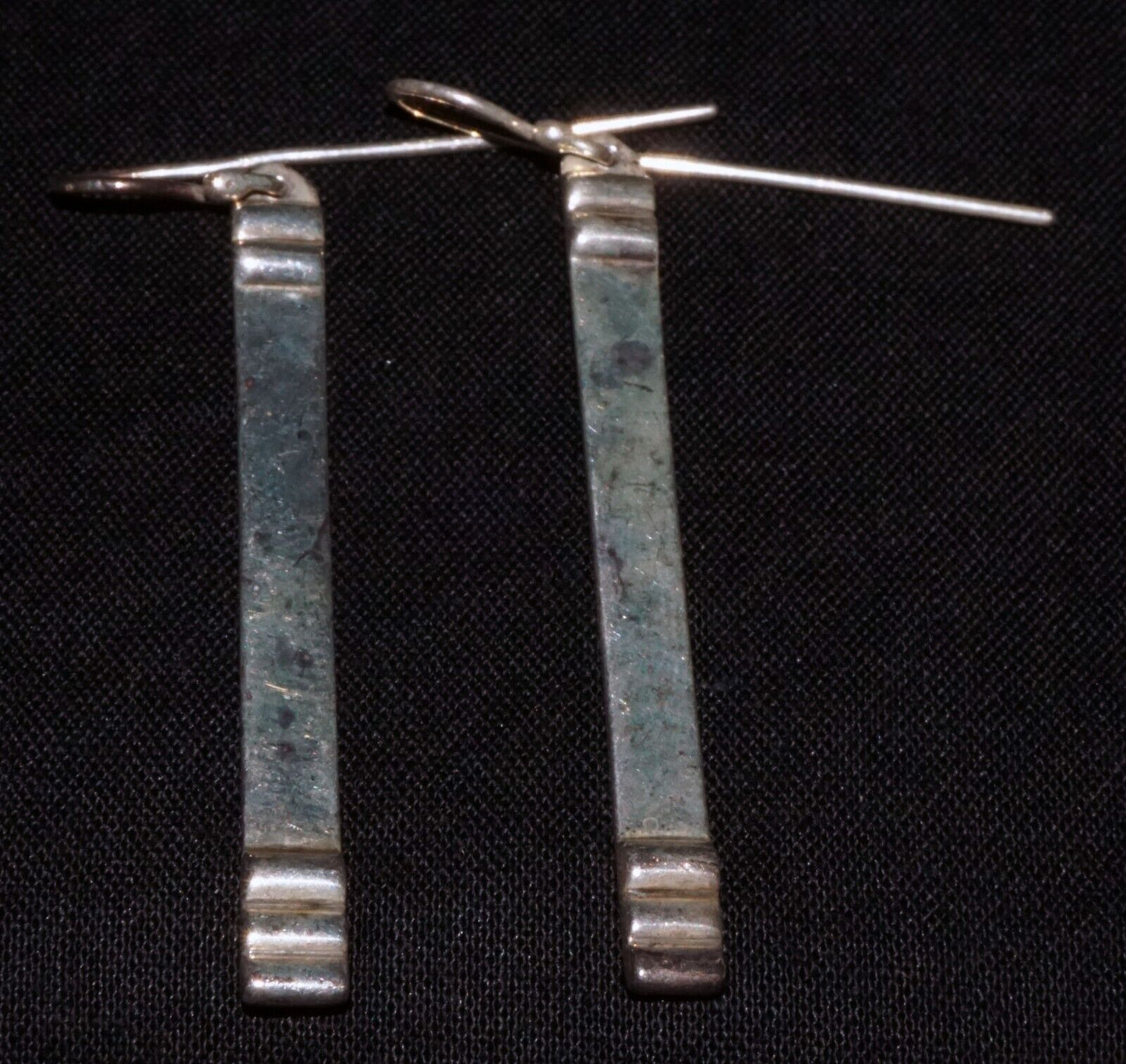 Vintage Hawaii Sterling Silver Hammered Earrings by Stephen Geritz (WoJ)