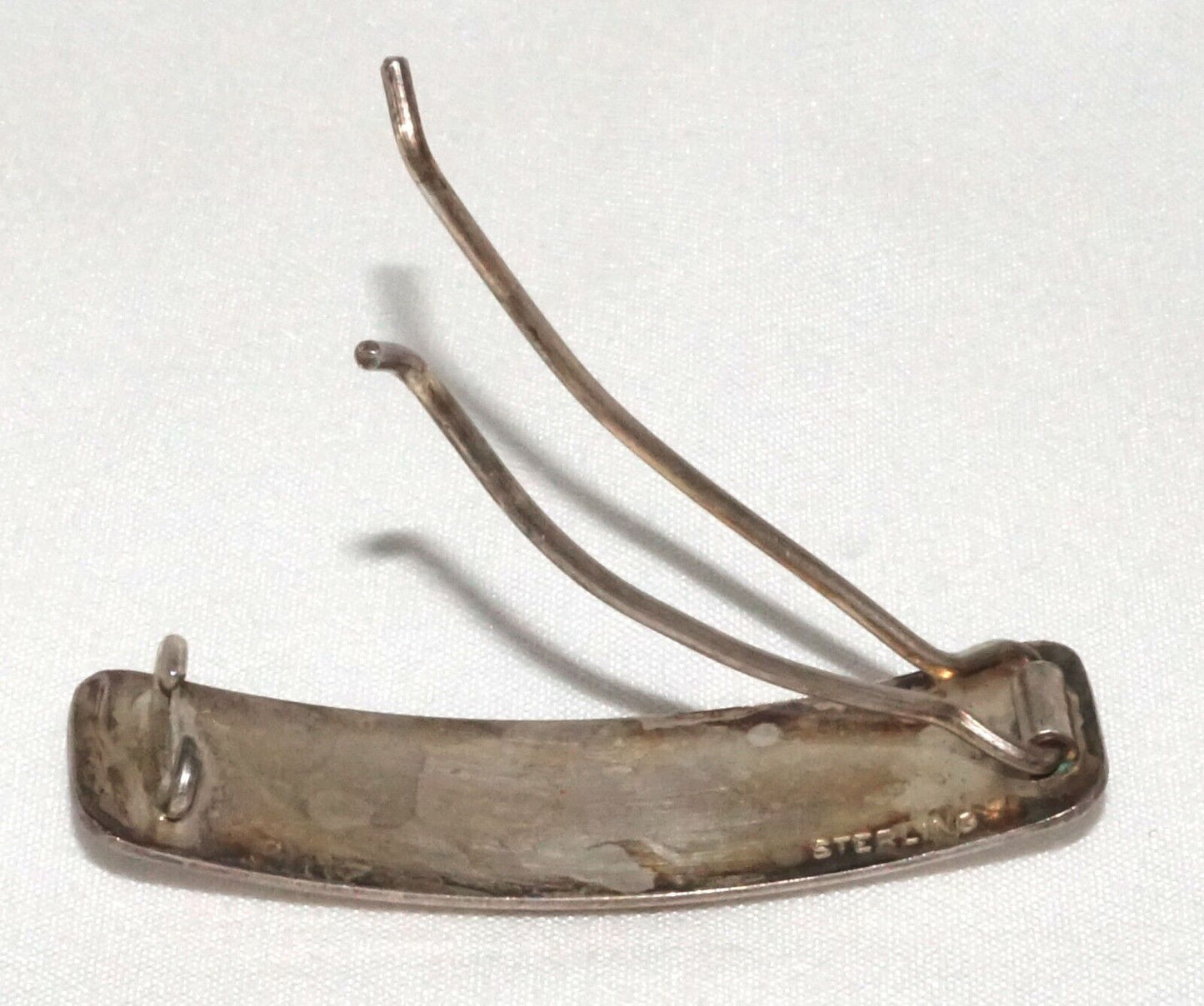 Vintage Georg Jensen Style Sterling Hair Clip w Acorn Accent (QuC) 24