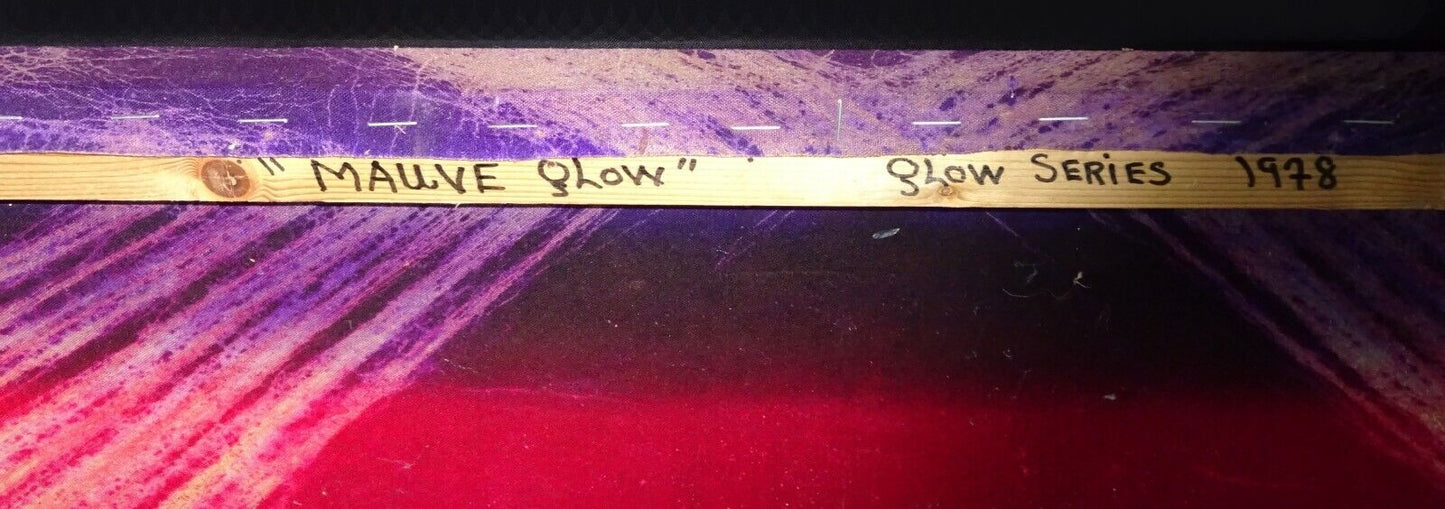 1978 Hawaii Batik 33"x37" "Mauve Glow" by Jerome Wallace (born 1931) (WaJ)