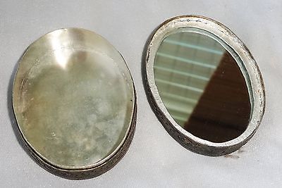 20CT Chinese oval Silver Box w. Porcelain Top "Children Motif Famile Rose (Ver)