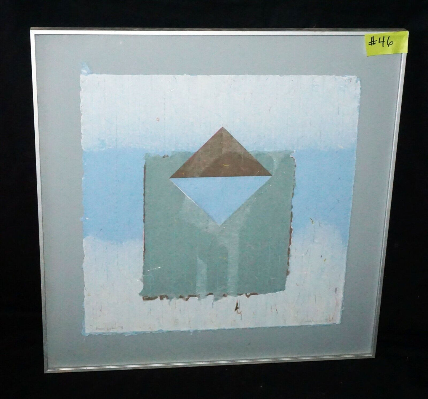 1982 Hawaii Handmade Paper Collage "Corner Window III" by Marcia Morse (***)