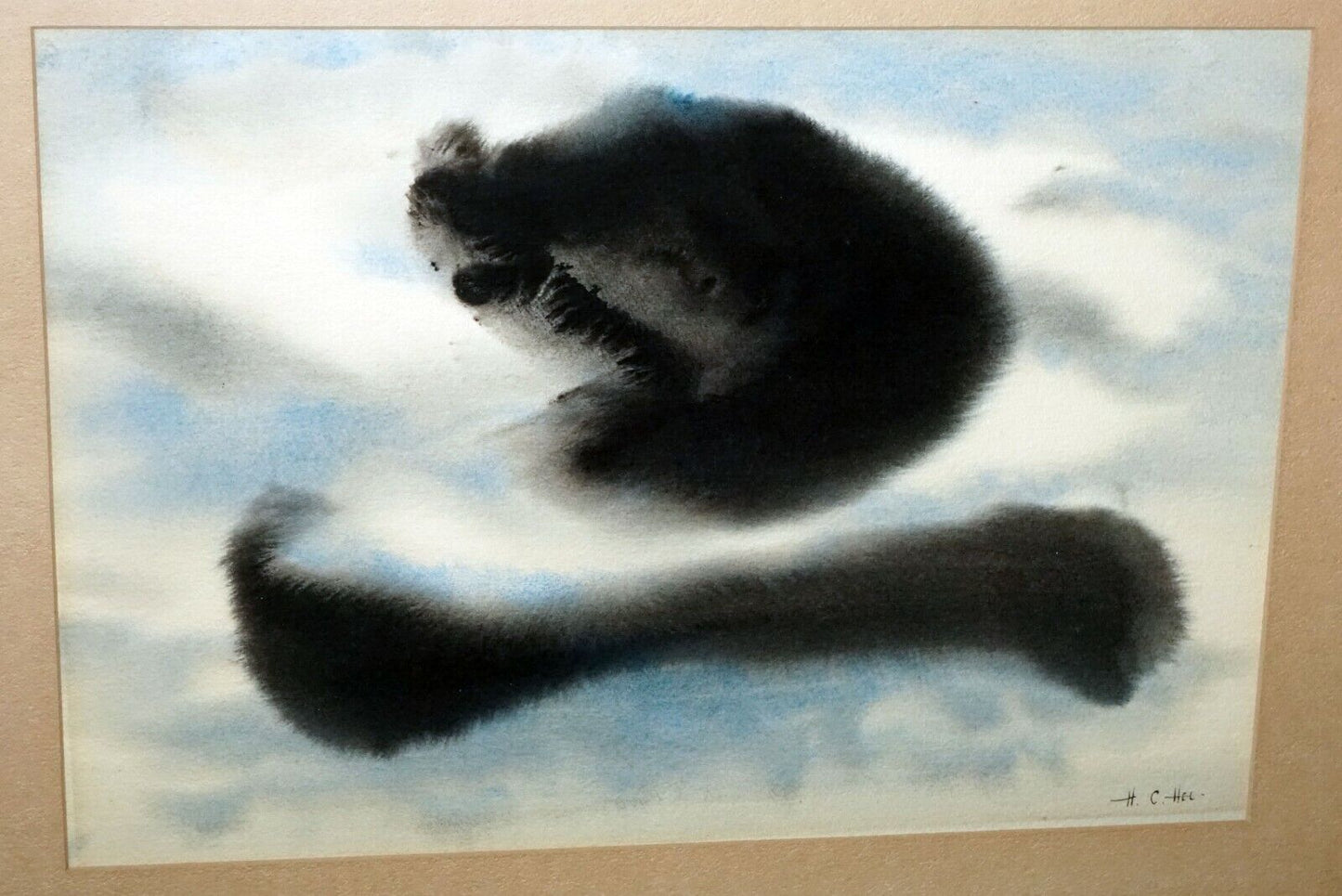 1960s Chinese Hawaii Watercolor Painting Toad by Hon Chew Hee (1906 - 1993)(FiS)
