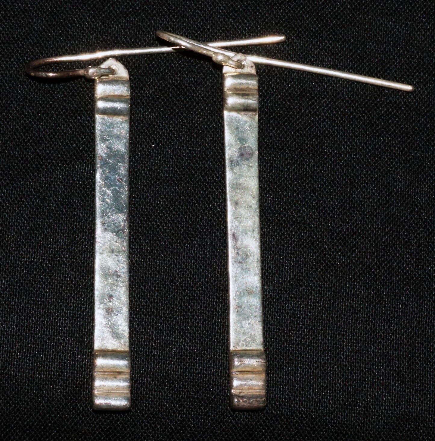 Vintage Hawaii Sterling Silver Hammered Earrings by Stephen Geritz (WoJ)