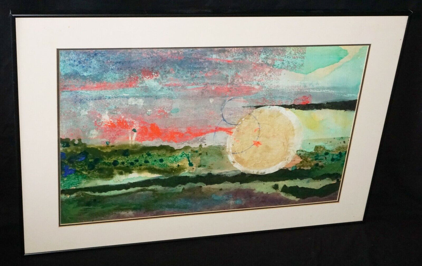 Hawaii Modernist Mixed Media Painting Celestial Voyage by Warren Stenberg (PiJ)