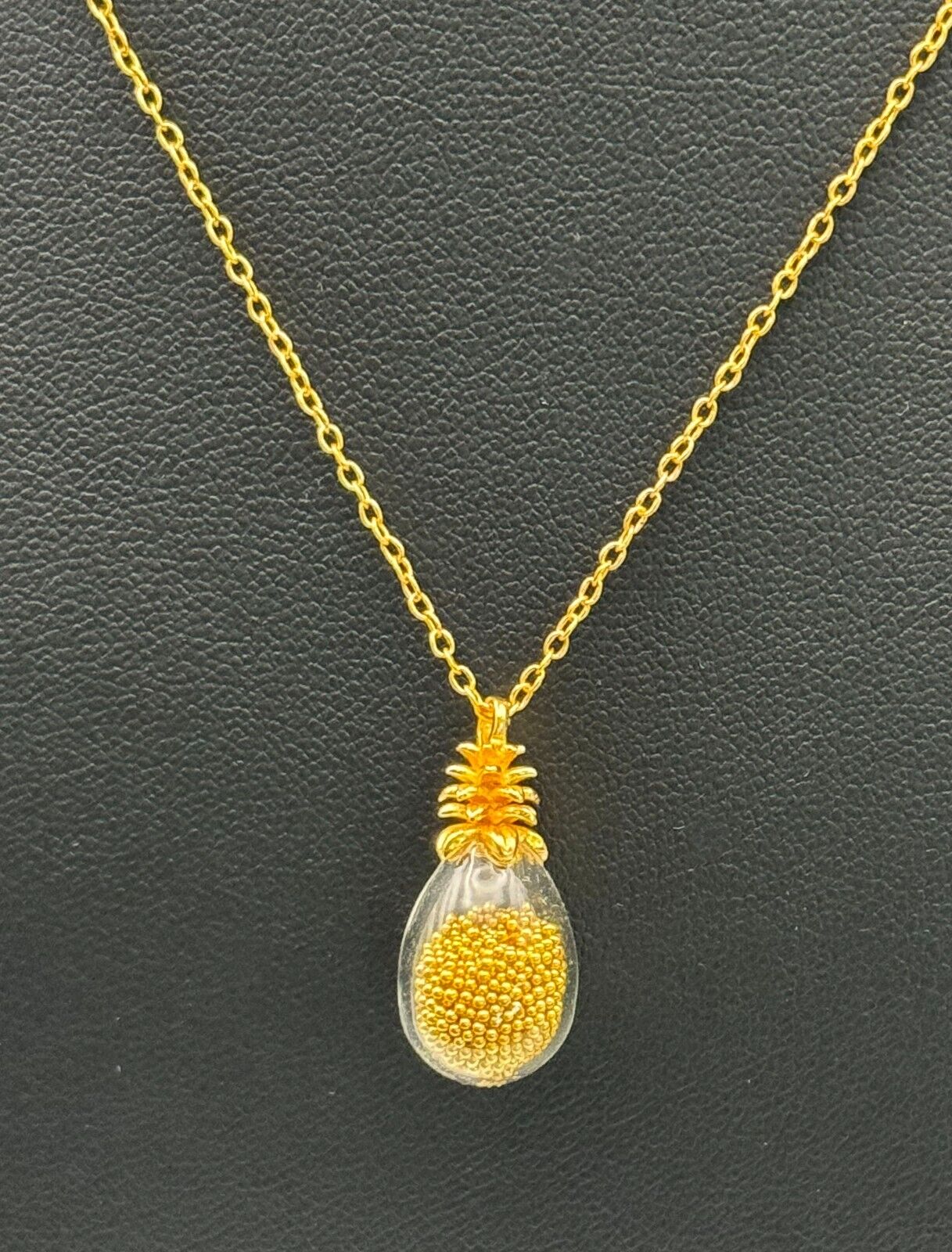 18 K Gold Vermeil Catherine Weitzman Pineapple Shaker Necklace (McC)