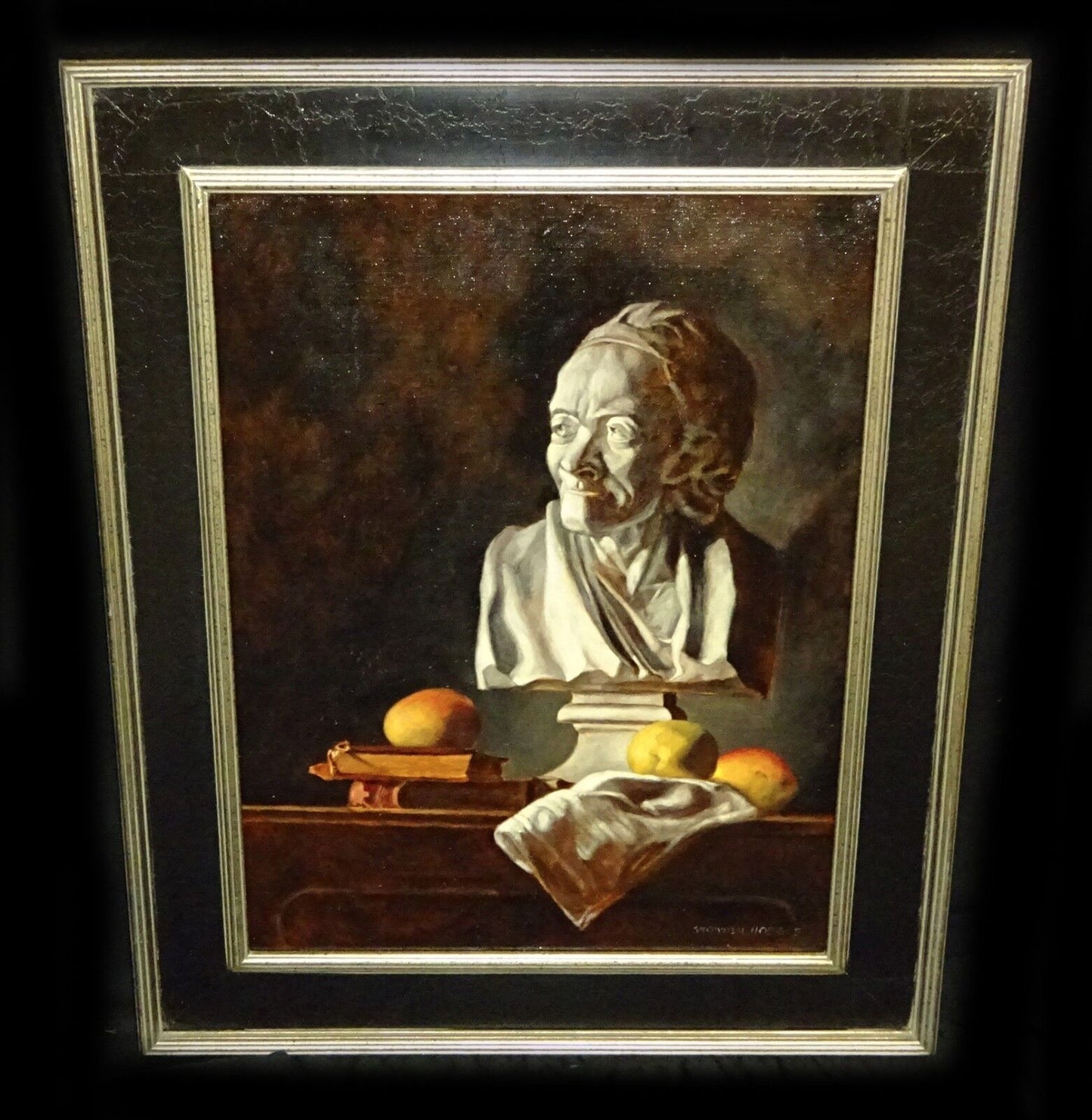Hawaii Oil Still Life Painting "Voltaire with Mangos" by Snowden Hodges (Sho)