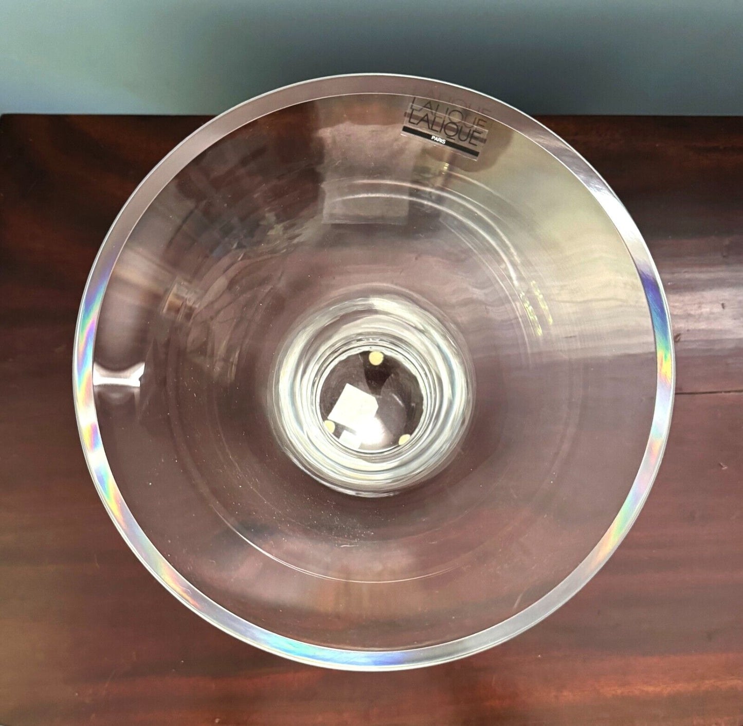 Vintage French Lalique Crystal Jazzy Vase w Tulip-Shaped Rim (InS)