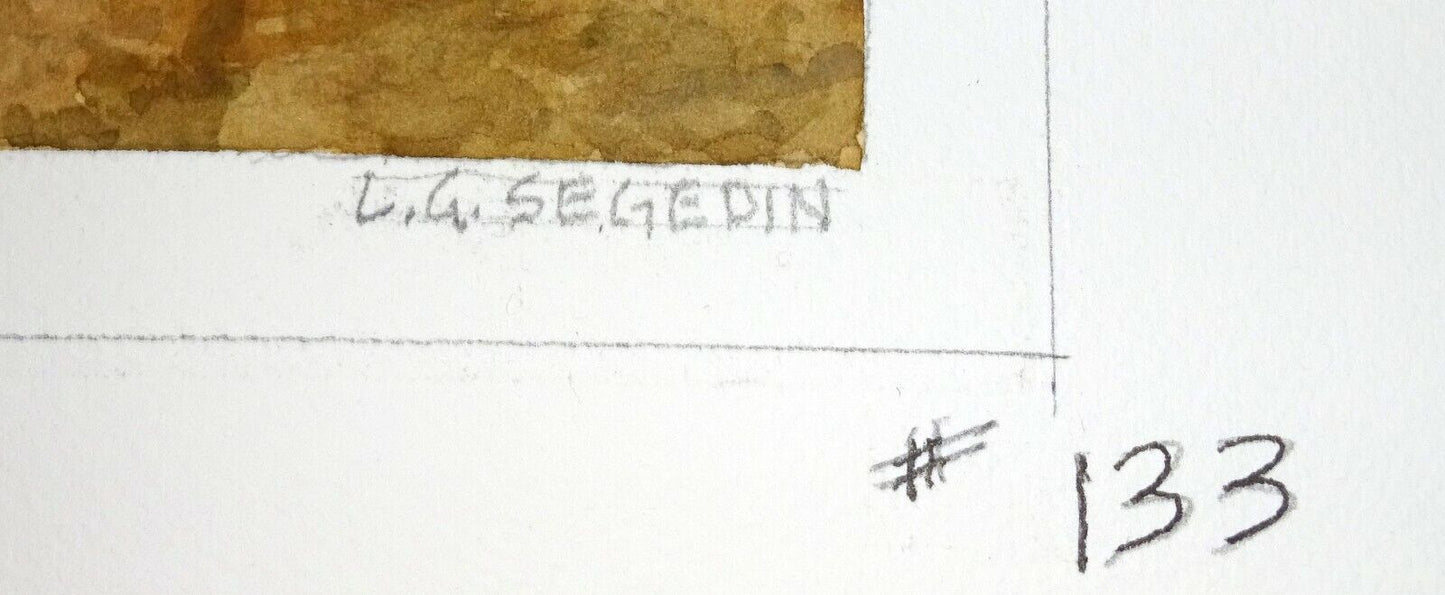 Hawaii Watercolor Painting "The Waters Edge at Lanikai" by L. Segedin #133