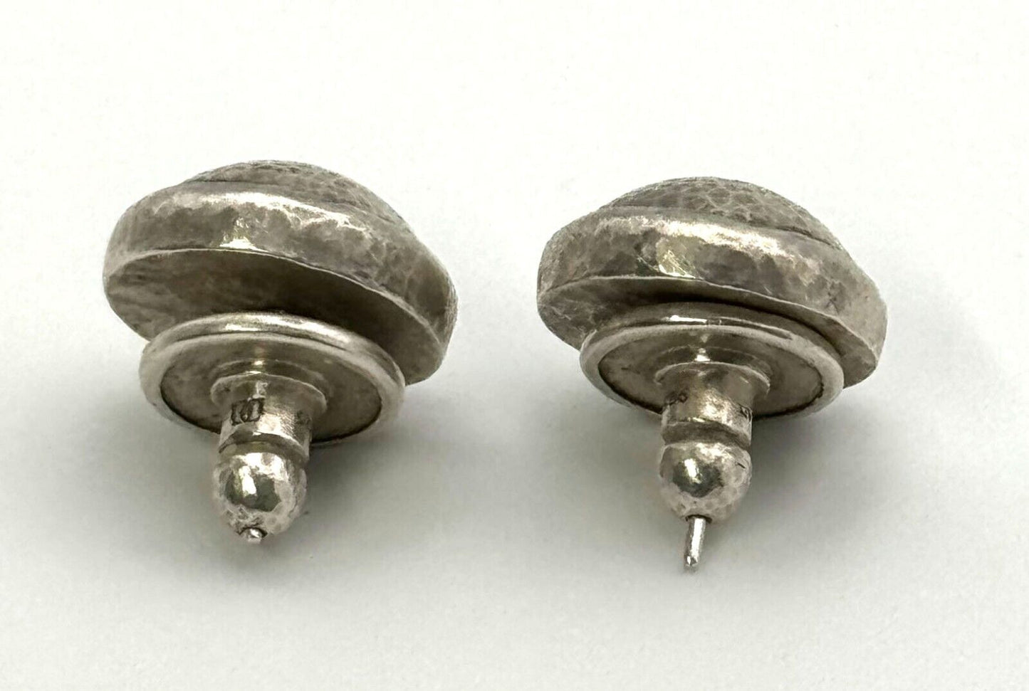 Vintage Sterling Silver 925 Gurhan Hammered Domed Stud Earrings (KnK)