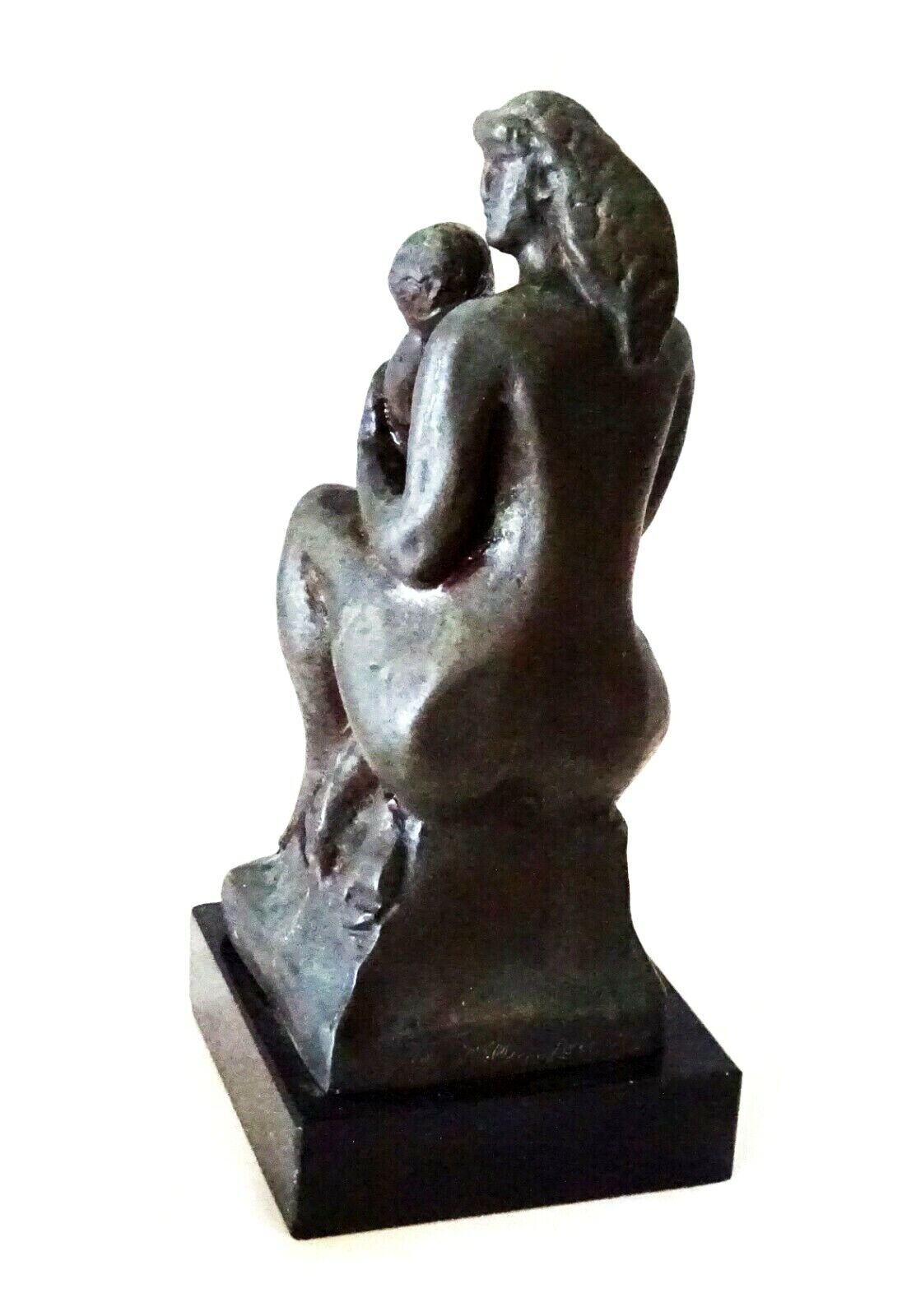 1926 US Sterling Silver Sculpture Mother & Child William Zorach (1887-1966)(New)