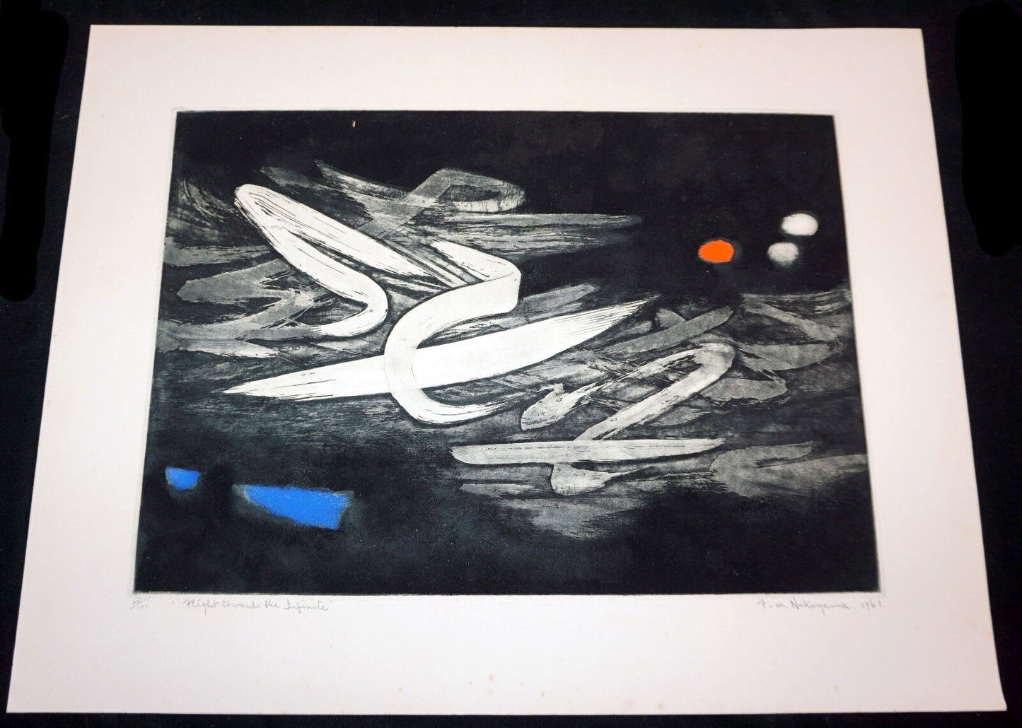 '61 Japanese Print 64/100 Flight towards Infinite Francois Masami Nakayama (Mod)