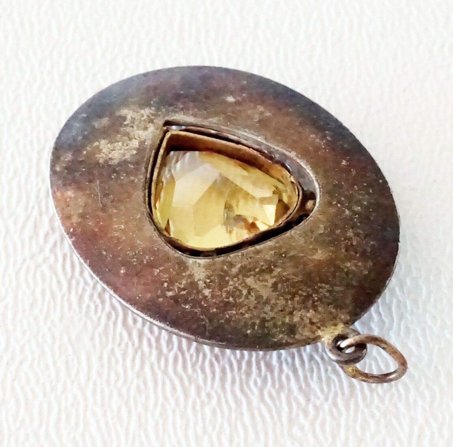 5Pc Vintage Sterling Silver Ear Clips & Pendant Lot w Citrine & Pearls (TaE) #47