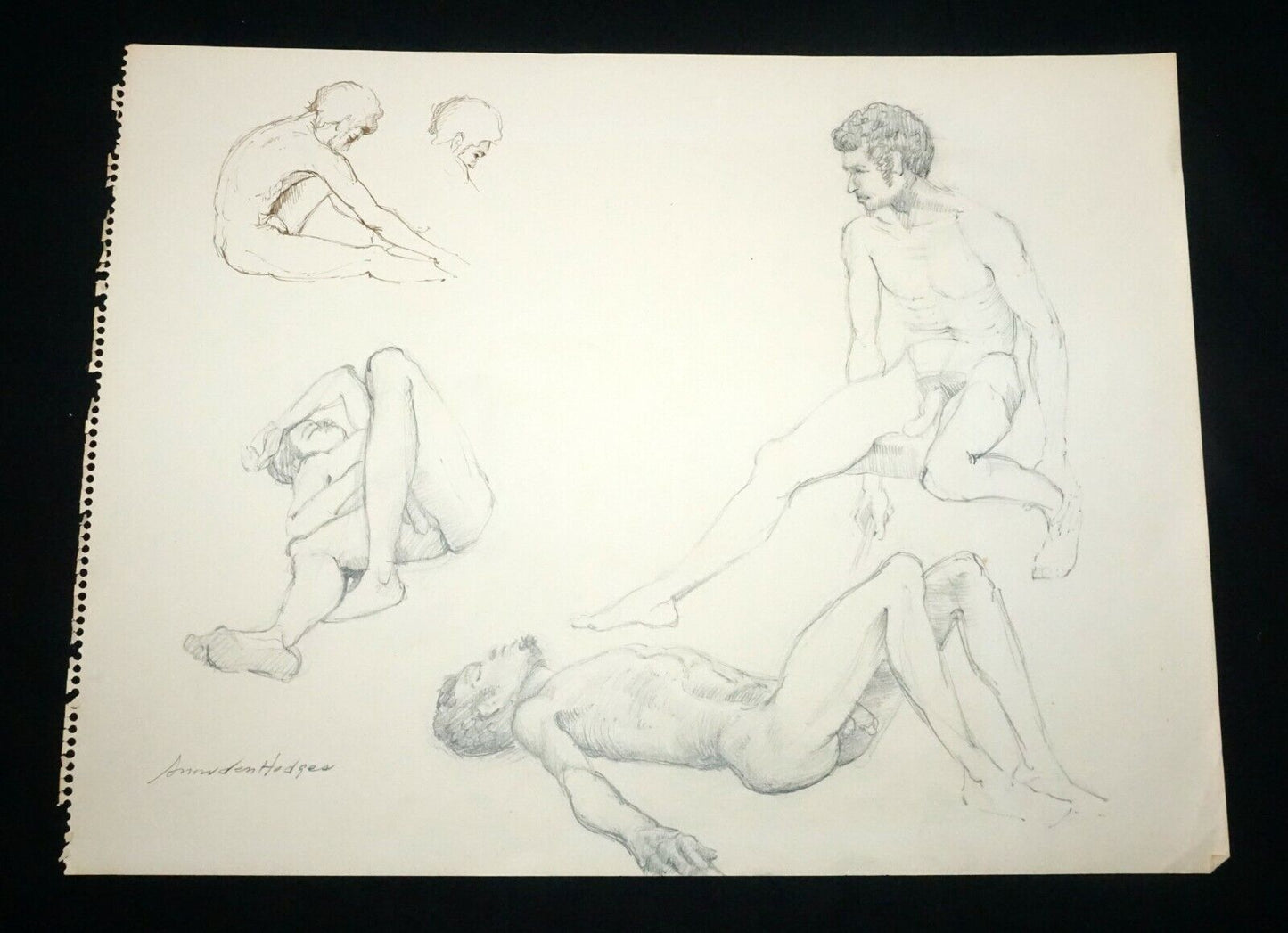 Hawaii Graphite Drawing Male Nude Study Snowden Hodges (Sho)#8