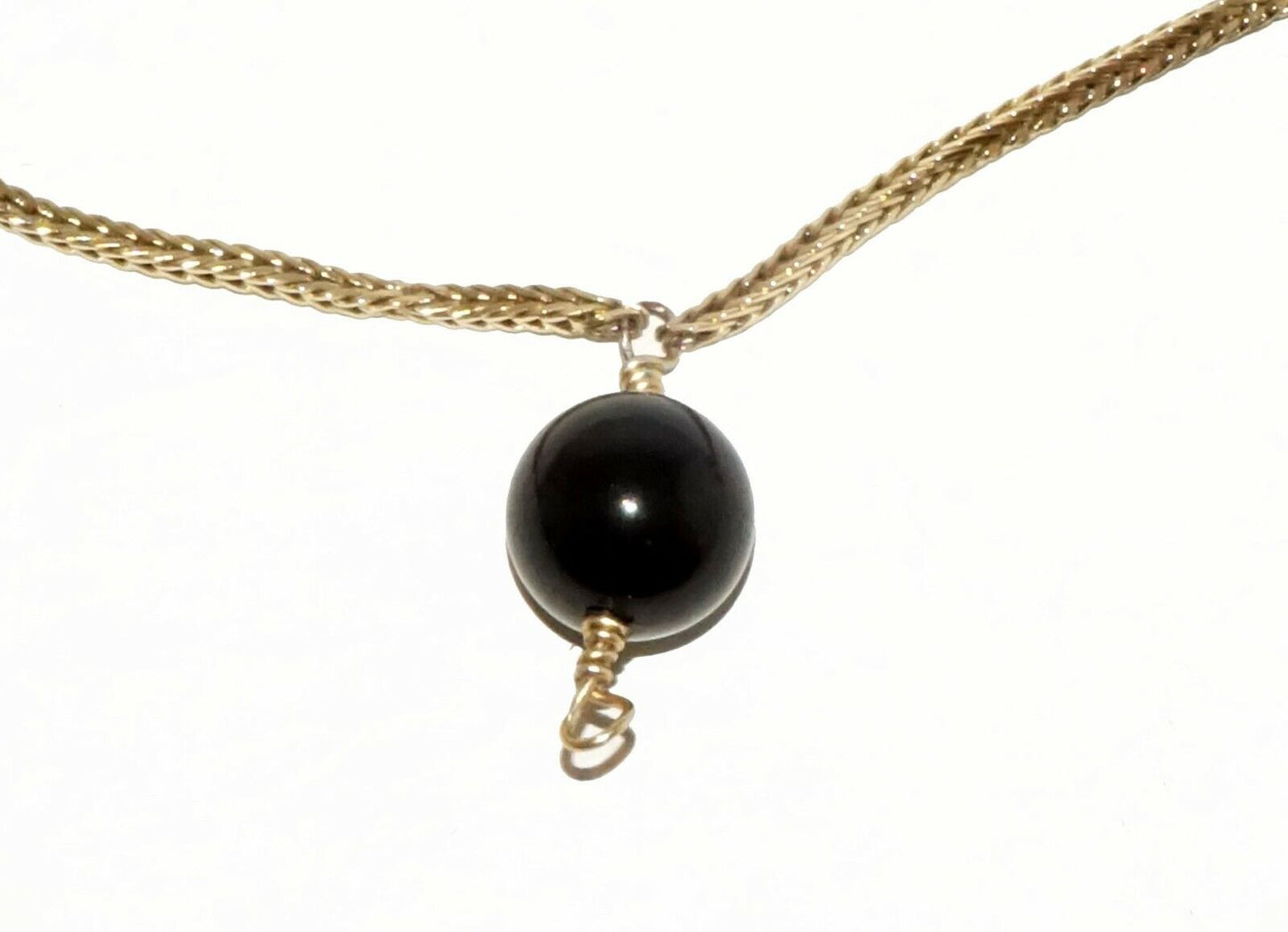 Italy 14K yellow Gold Necklace w Red & Black Coral Beads Giovanni Balestra (LeP)
