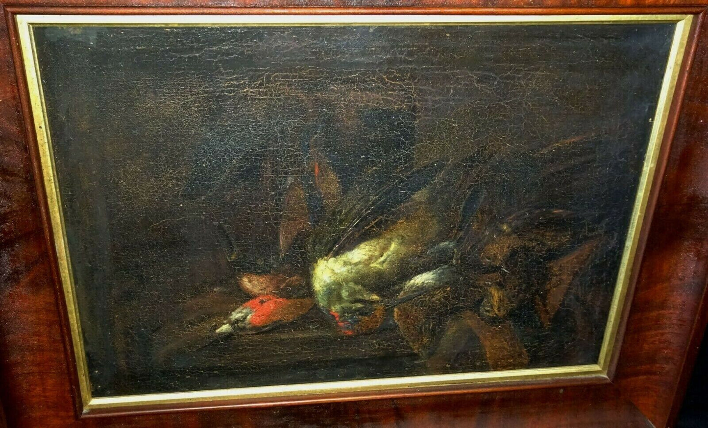 18C Belgian Oil Painting "Still Life w Game" attributed Adriaen de Gryeff (SnE)