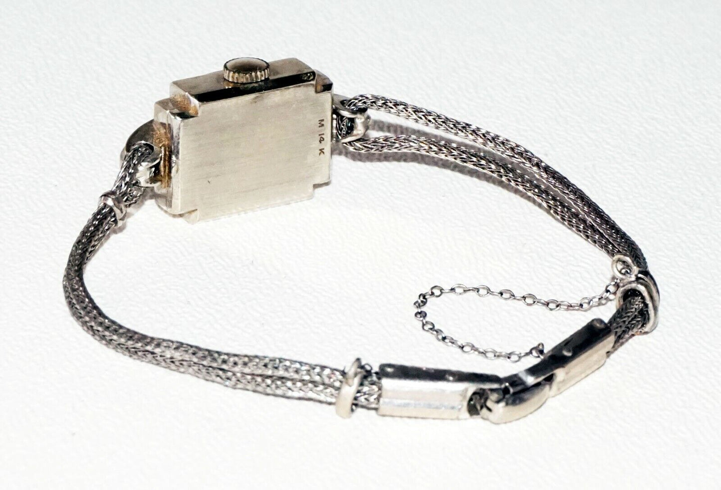 70s Swiss 14k White Gold Diamond Ladies by Seeland Baylor Watch Co. (TaE)#74