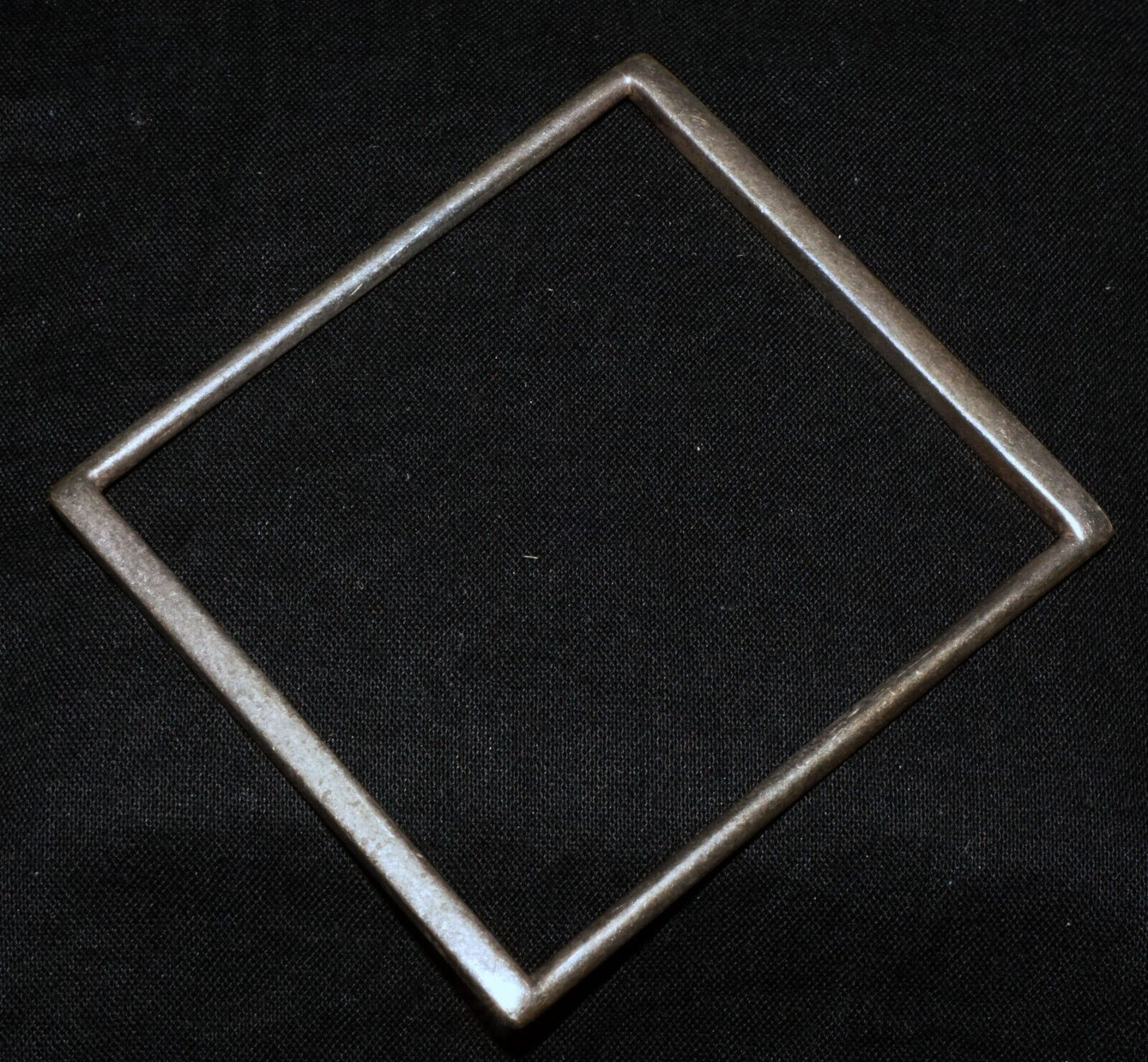 Vintage Modernist Unmarked Silver Square Bangle Bracelet unsigned (WoJ)