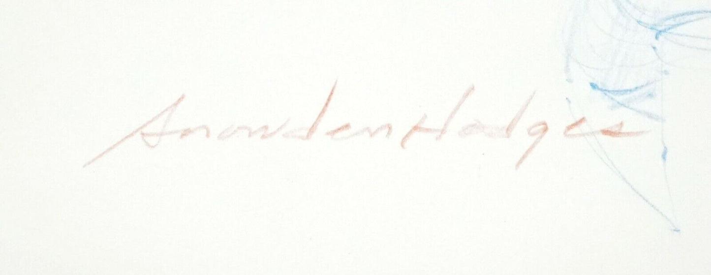Hawaii Mixed Media Wash Painting Reclining Female Nude Snowden Hodges (Sho)#151
