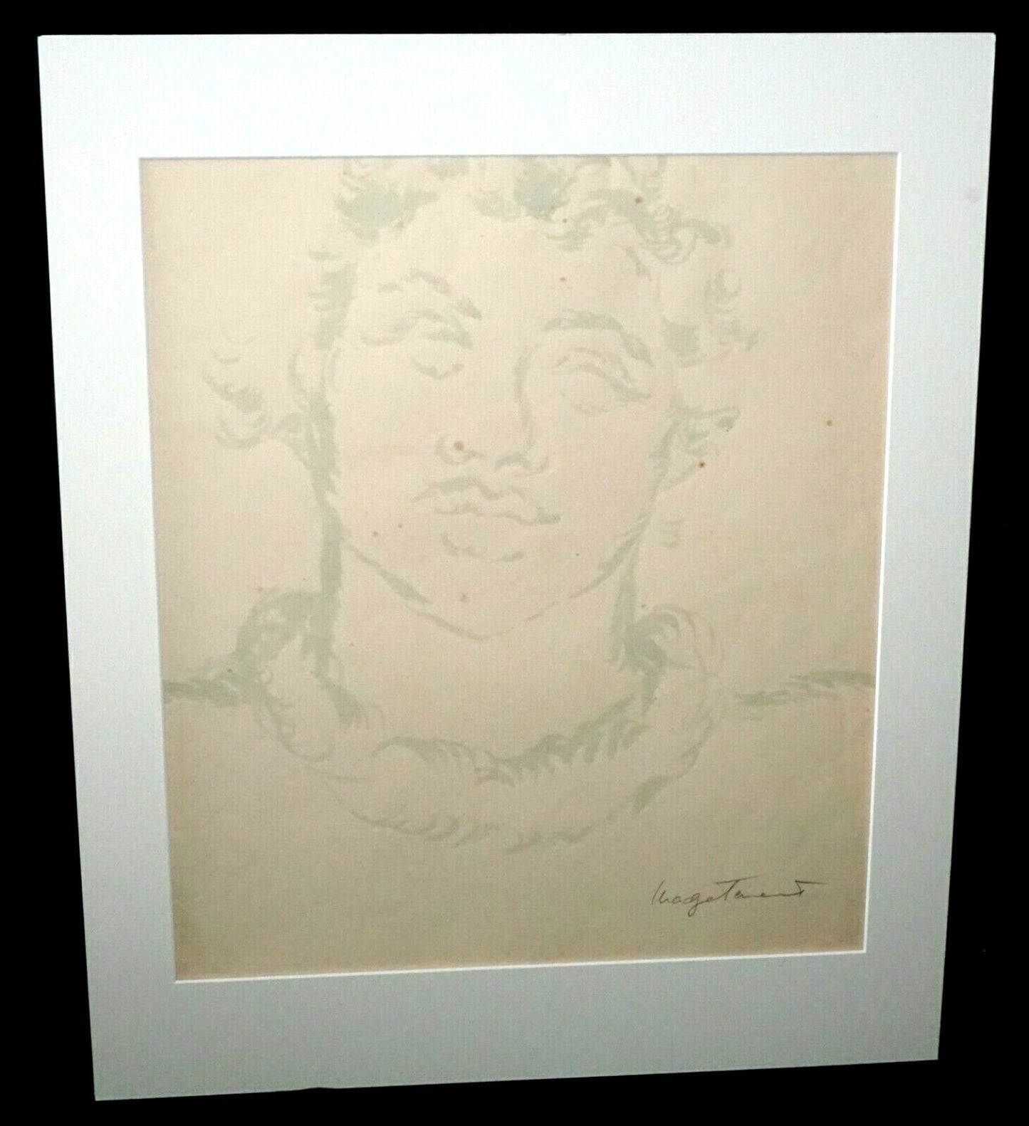 '40 Hawaii Blue WC Painting Hawaiian Woman by Madge Tennent (1889-1972)(DAT)#14