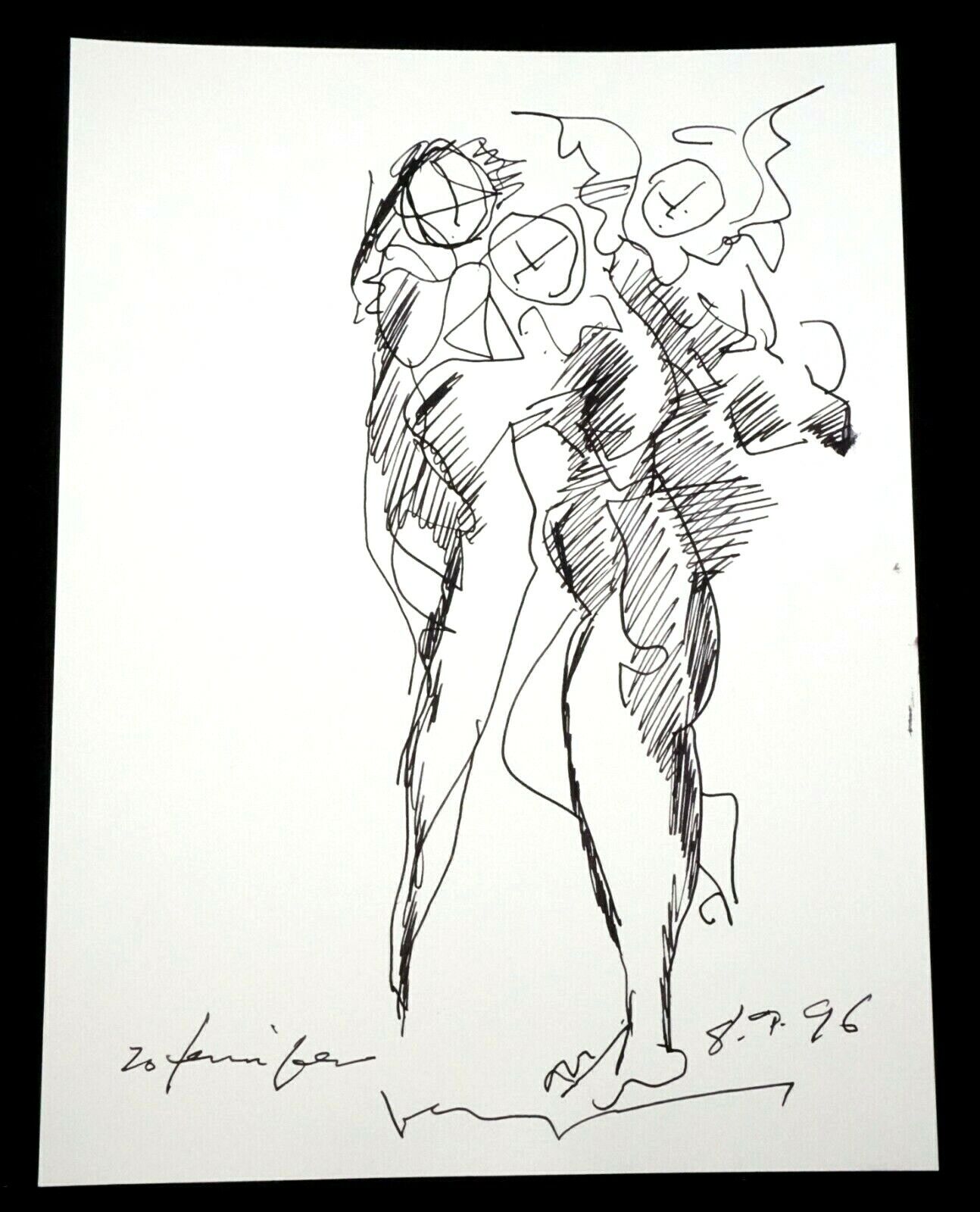 '96 Chinese Hawaii Drawing Figures & Angel by John Chin Young (1909-1997)(SaJ)39