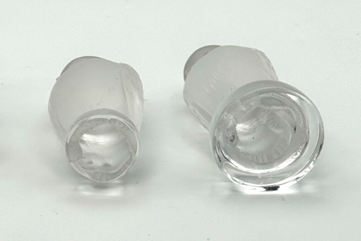 Set of 2 Vintage French Crystal Lalique Hawk Figurines 2.07" & 2.45" (TuC)