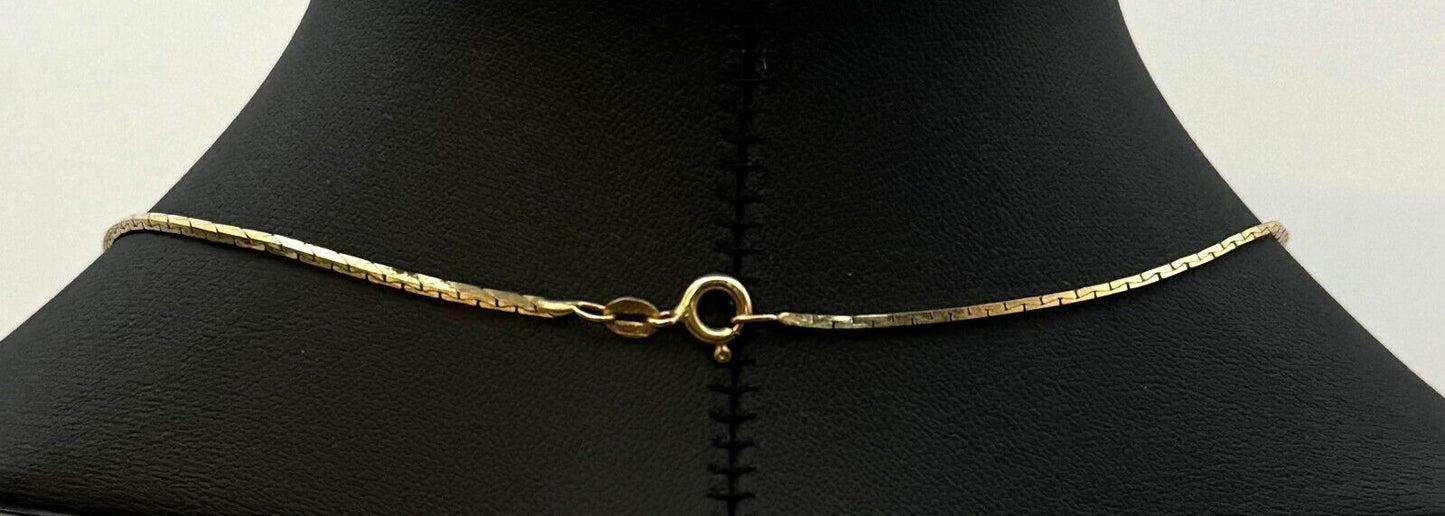 Vintage Italian 14k Yellow Gold Venetian Chain Necklace 16" (1450)