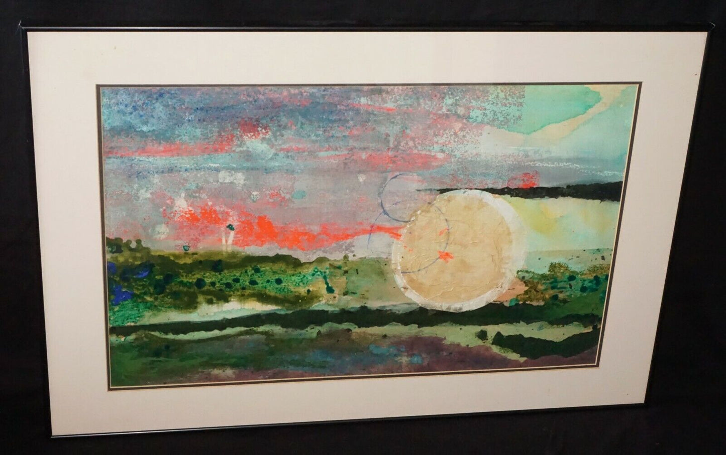 Hawaii Modernist Mixed Media Painting Celestial Voyage by Warren Stenberg (PiJ)