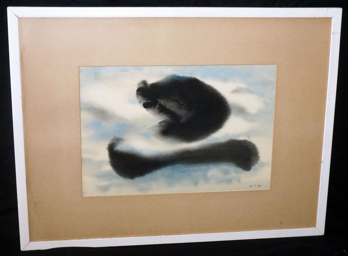 1960s Chinese Hawaii Watercolor Painting Toad by Hon Chew Hee (1906 - 1993)(FiS)