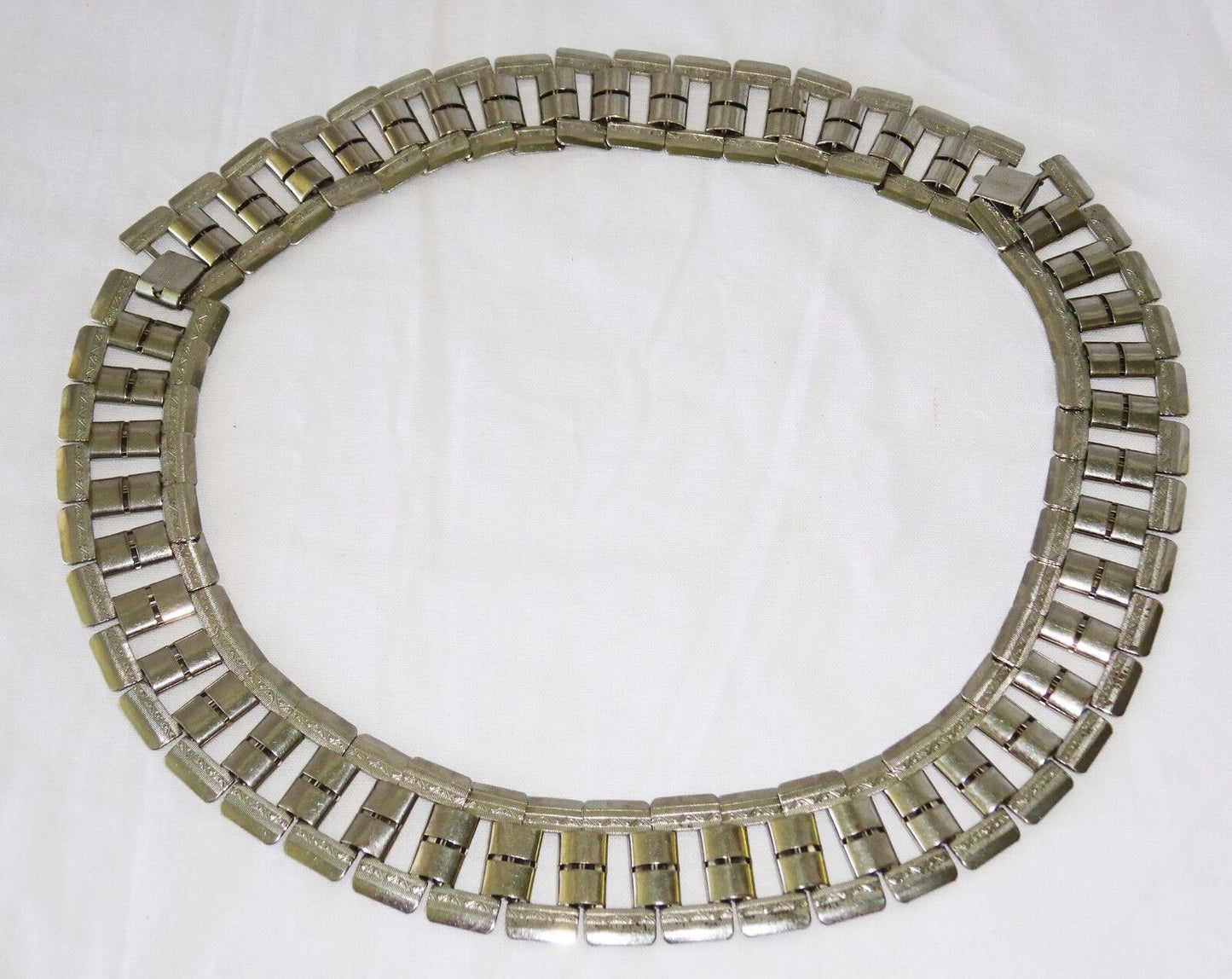 1920s US New York Art Deco Silver-plated Necklace and Bracelet by Coro (Kow)