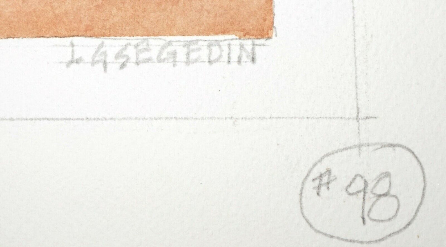 Hawaii Watercolor Painting "Arizona Memorial at Sunrise" by L. Segedin #98