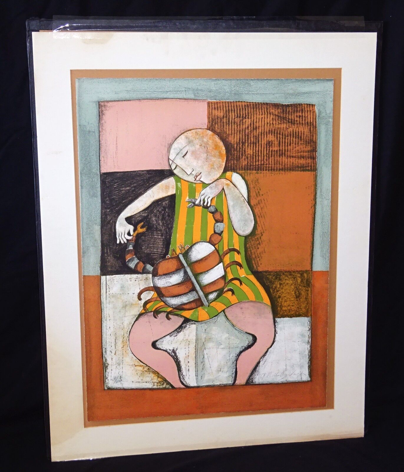 '80s Bolivian Etching Print 18/200 Zodiac Cancer by Graciela Rodo Boulanger (Lea