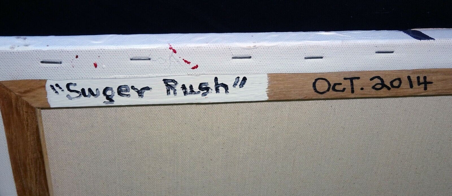 Hawaii Acrylic Mixed Media Painting No Graffiti Honolulu by Jerome Wallace (WaJ)