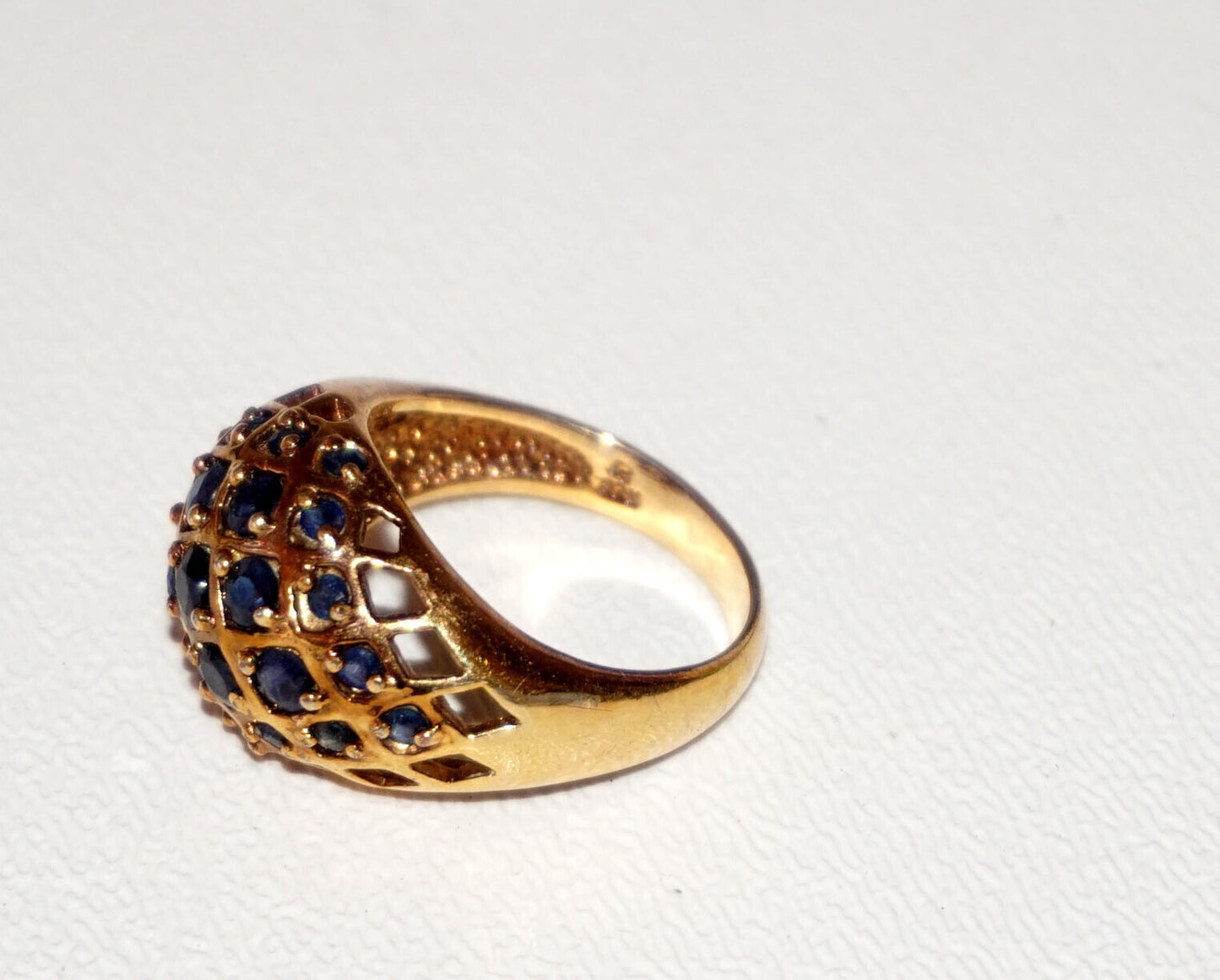 5x Vtg Sterling Silver/Gold Rings w Quartz Garnet Turquoise Sapphires(NoN)R39