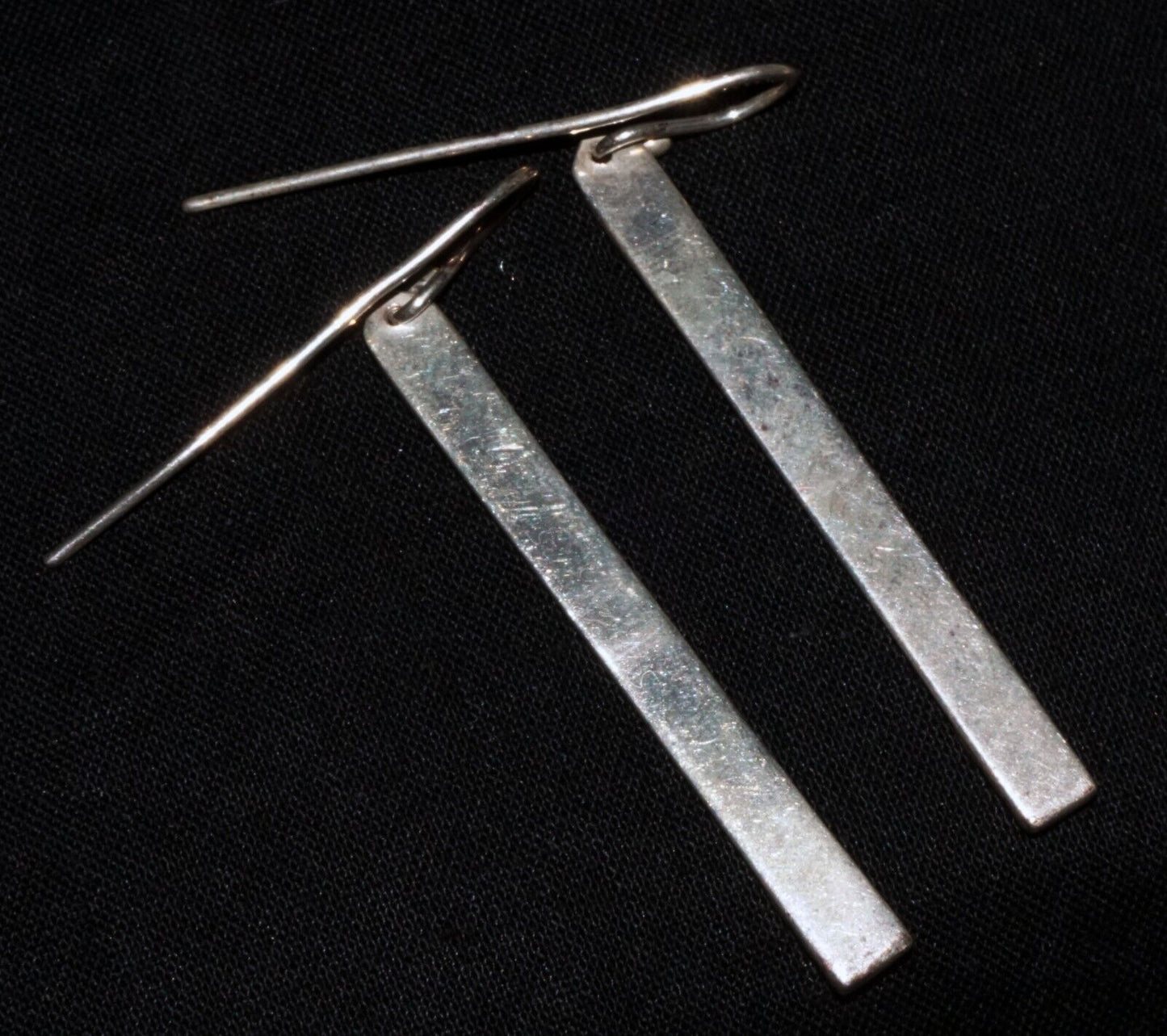 Vintage Hawaii Sterling Silver Hammered Earrings by Stephen Geritz (WoJ)