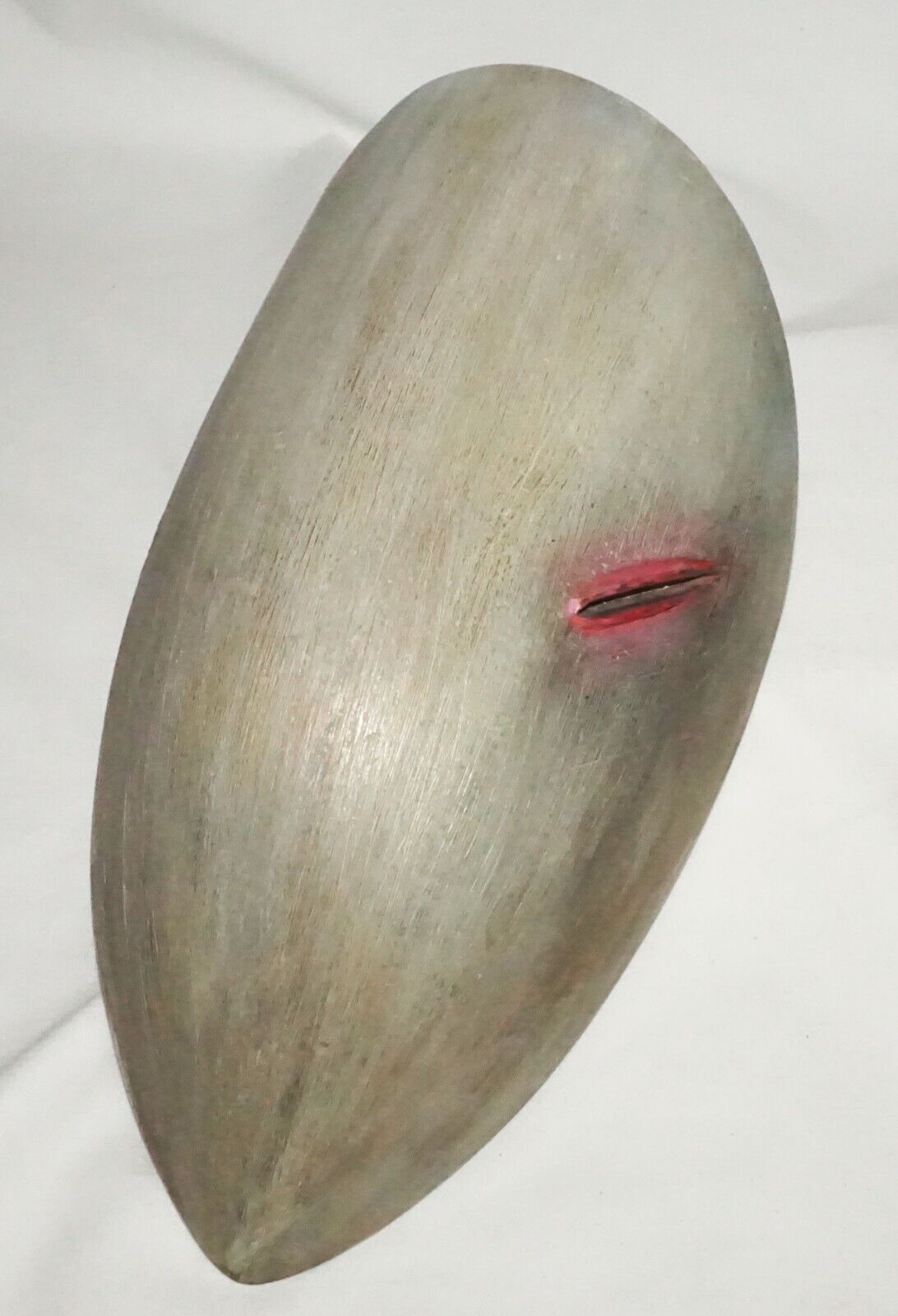 Vintage Modern Heavy Metal Abstract One-Eyed Mask Wall Sculpture unsigned (AHB)