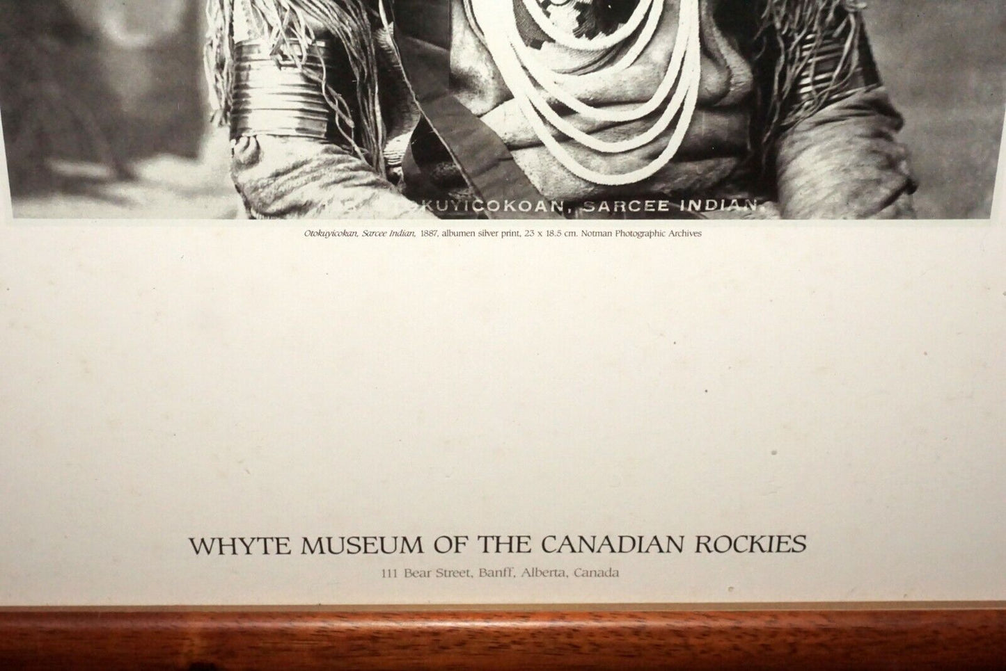 The Canadian West Whyte Museum Framed Poster "Otokuiycokan Sarcee Indian" (Mil)