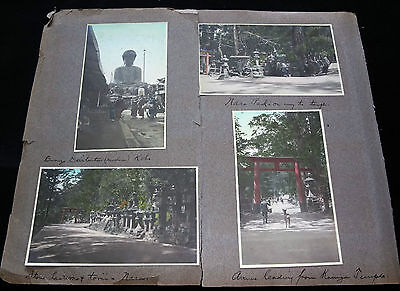8x 1910 COLOR PHOTOGRAPHS of JAPAN KOBE & NARA & KASUGA TEMPLE P258