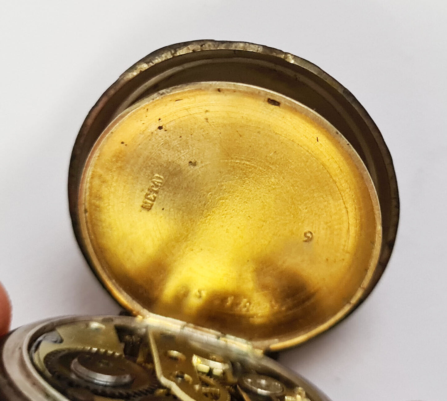 Vintage German Silver Ladies Half Hunter Pocket Watch unknown maker (AHB)