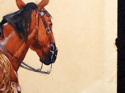 1900 S.W. US Gouache Painting Lone Rider by Fernand Lungren (1857-1932)(Jwo)