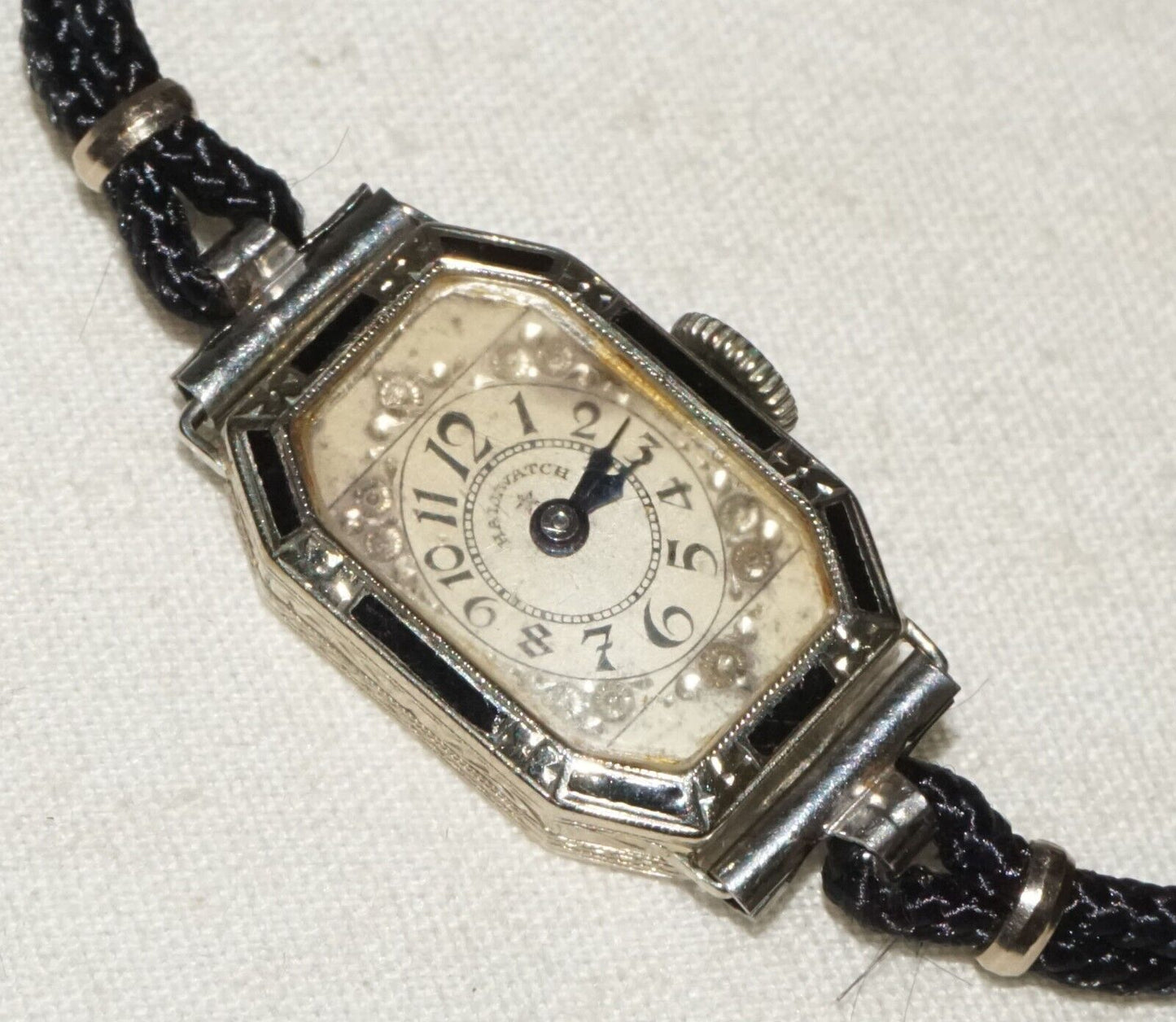 1920s Swiss 14k White Gold Ladies Wristwatch by Hoffman Watch Co. (BeM)#5