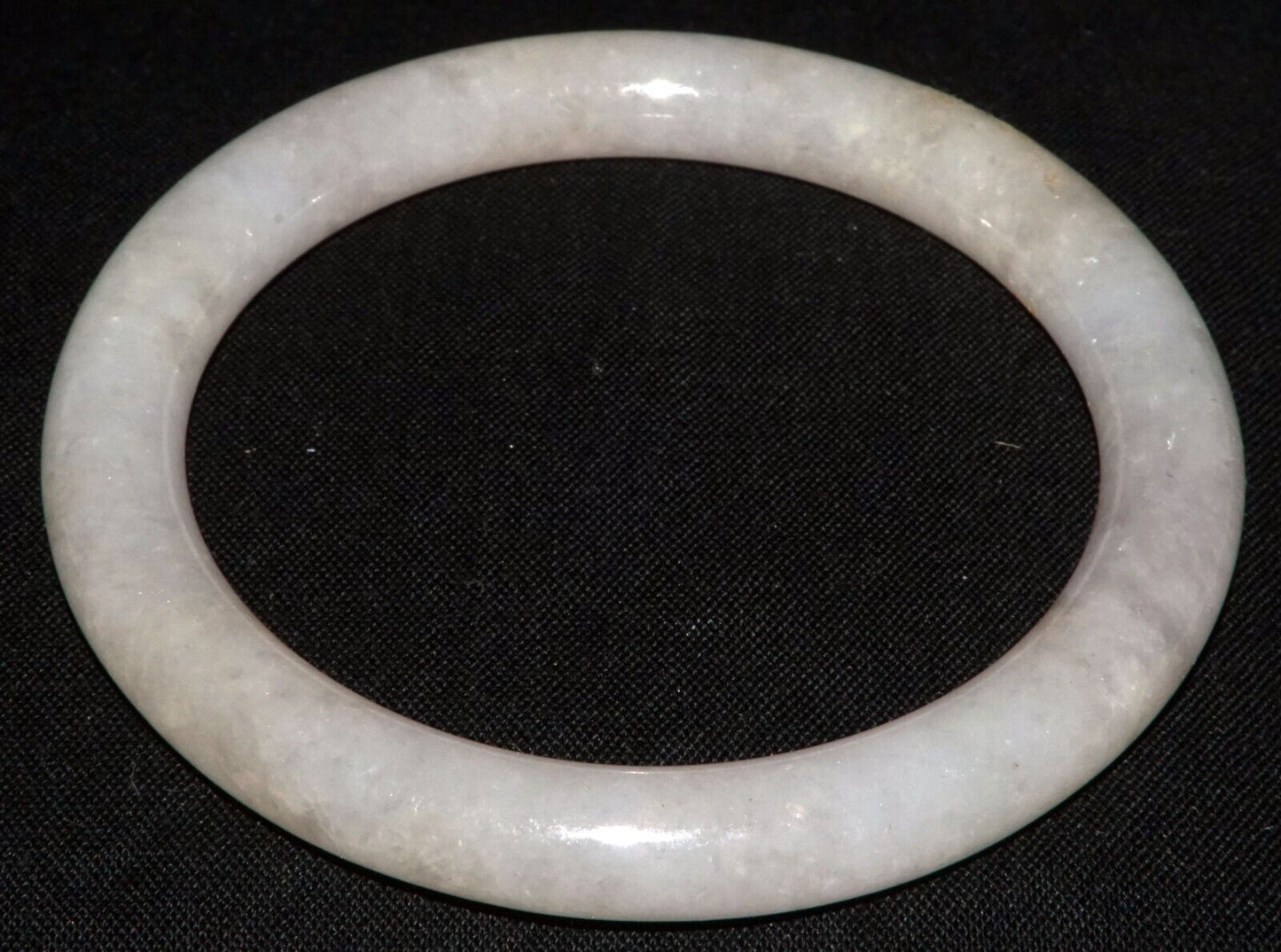 Vintage Chinese Pale Gray Lavender Jadeite Jade Bangle Bracelet (LeS) B60