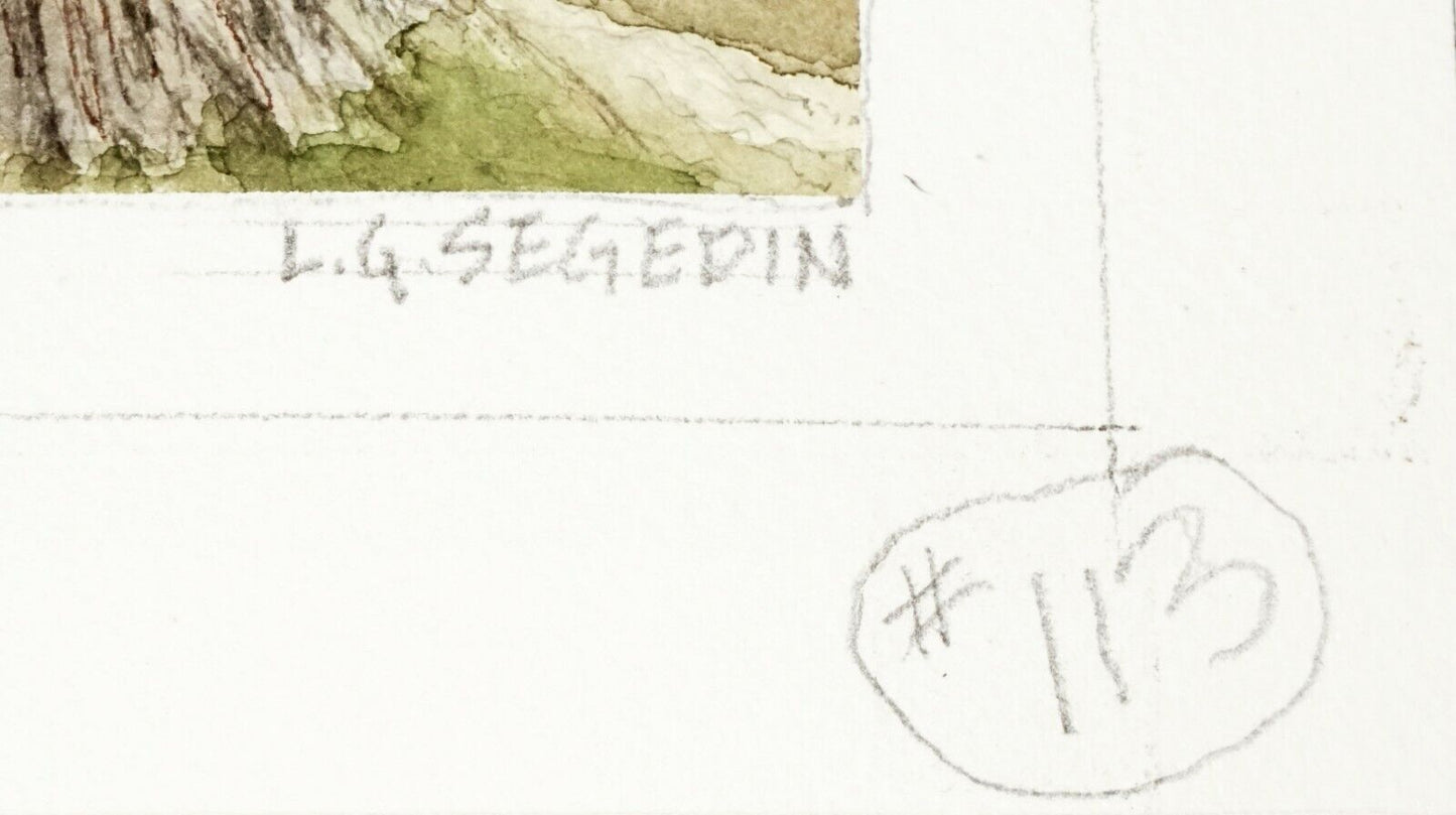 Hawaii Watercolor Painting "The Nylon Hammock @ Waikiki Beach" by L Segedin #113