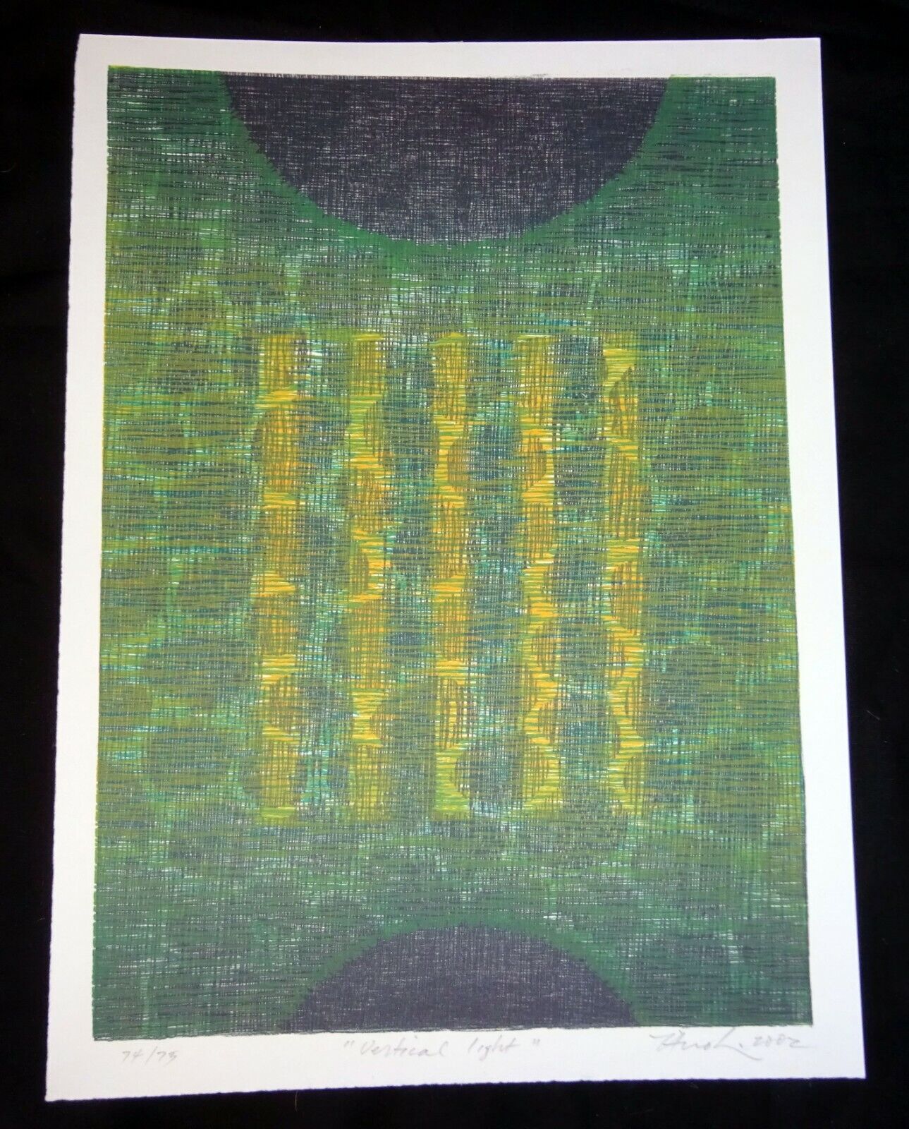 02 Hawaii Woodcut Print 74/75 "Vertical Light" by Hiroki Morinoue (b.1947)(AHB)