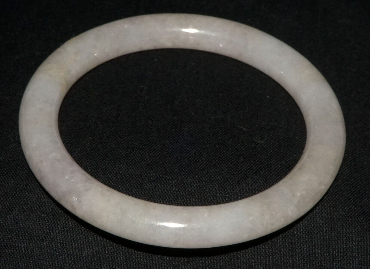 Vintage Chinese Pale Gray Lavender Jadeite Jade Bangle Bracelet (LeS) B60